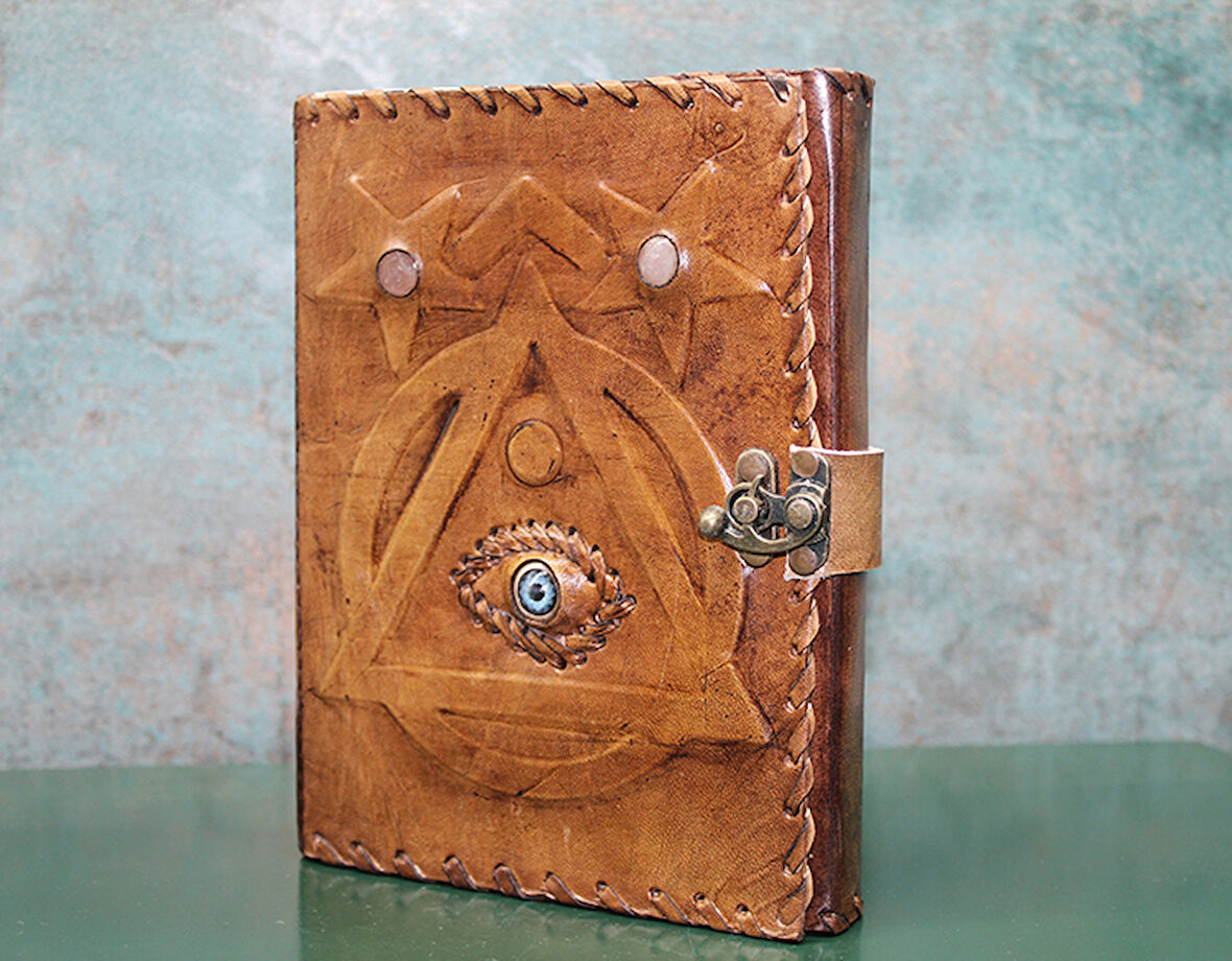 Taşlı Deri Defter Model 4 