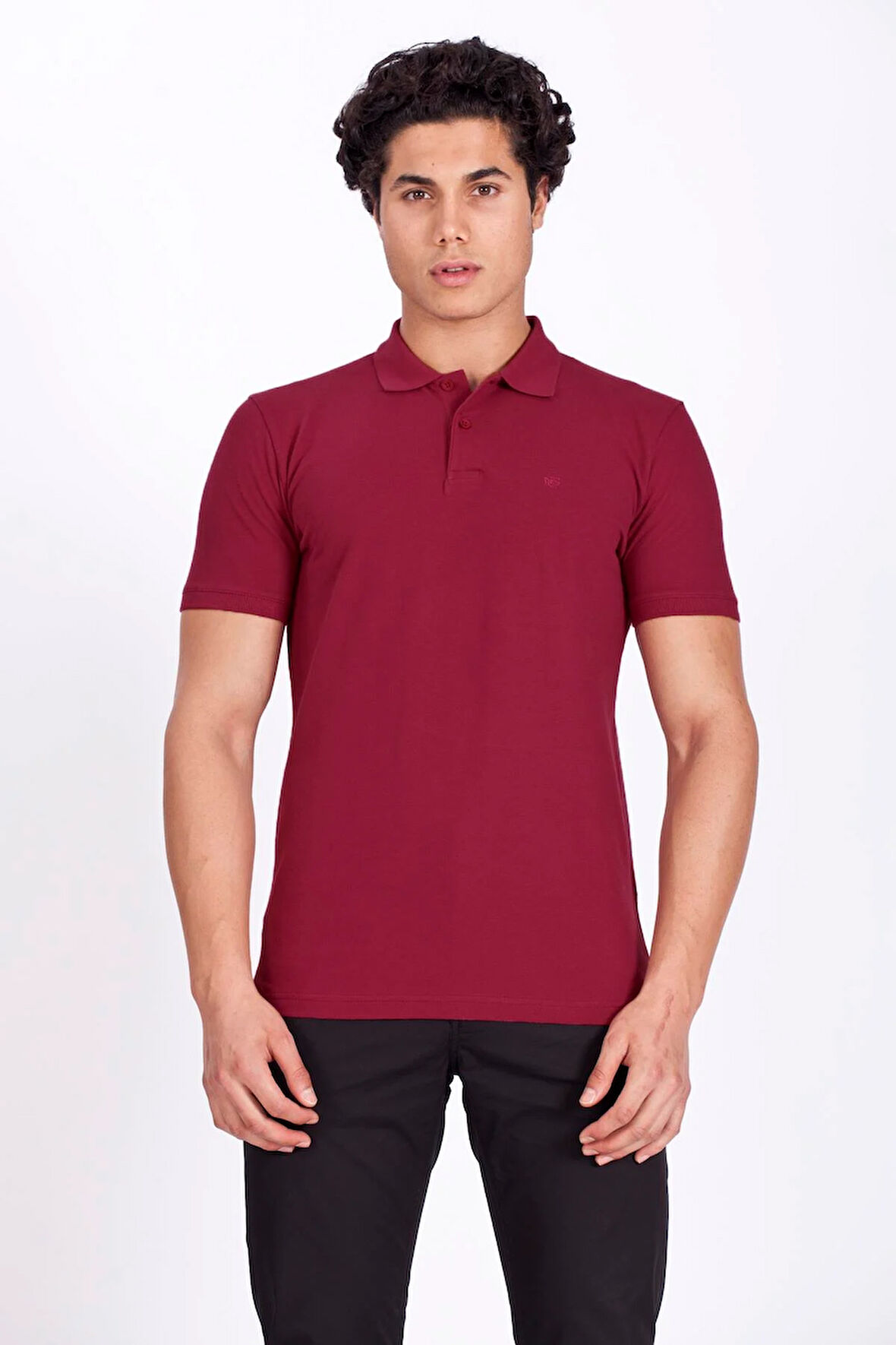Erkek Polo Yaka Tişört Bordo %100 Pamuk Slim Fit POLO T-SHİRT NCS JEANS 1055