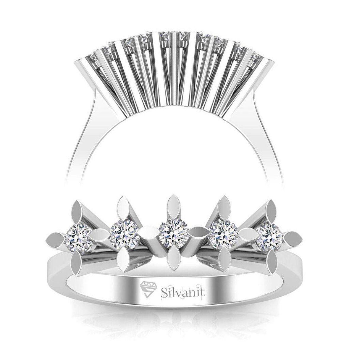 0,20 Karat Pırlanta Beştaş Yüzük