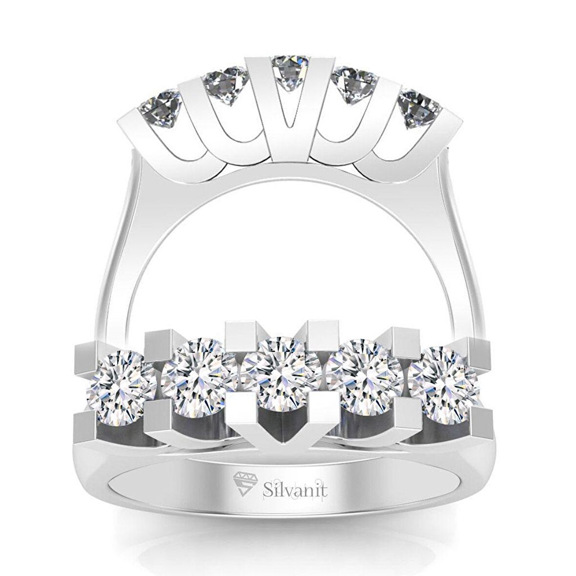 0,60 Karat Pırlanta Beştaş Yüzük