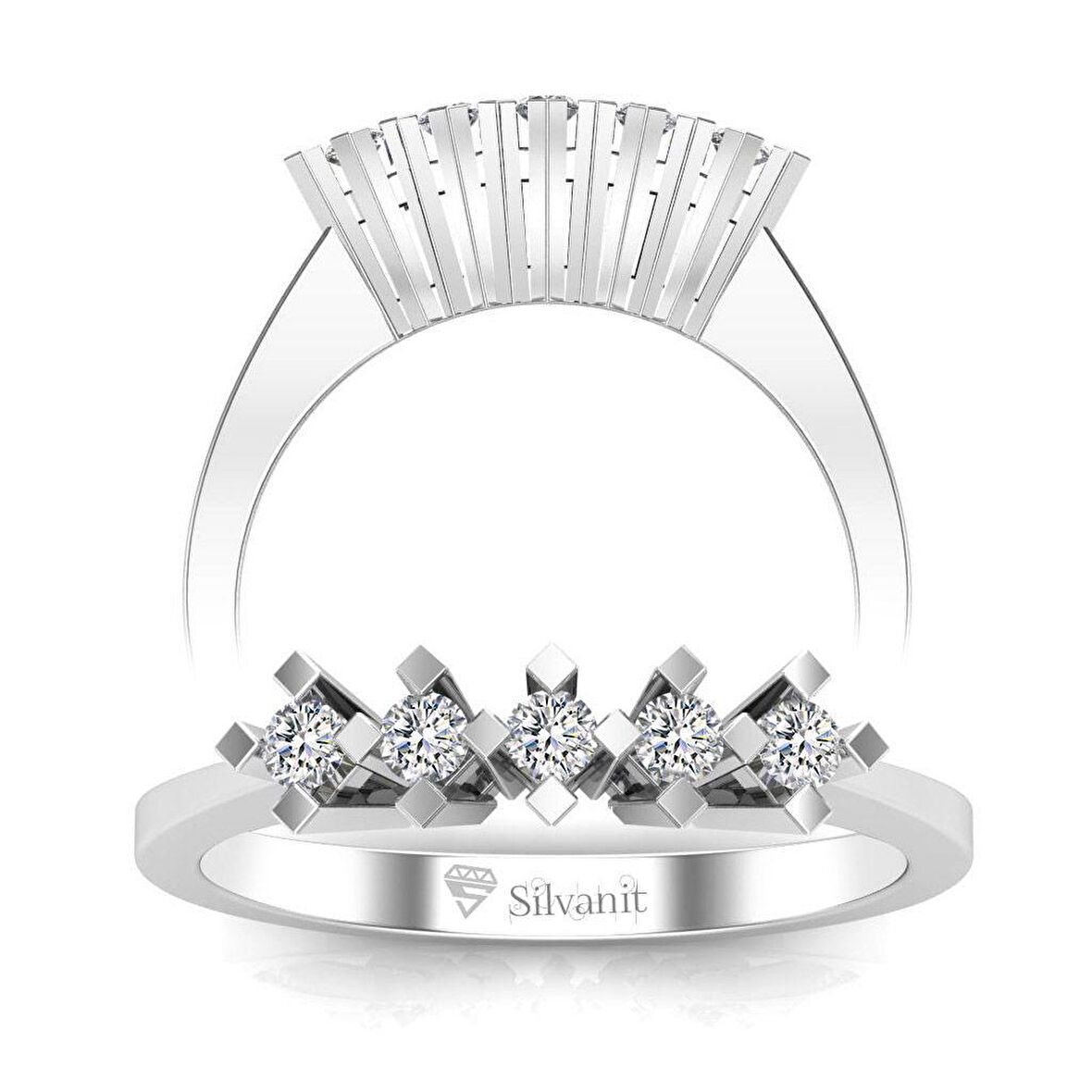 0,15 Karat Pırlanta Beştaş Yüzük