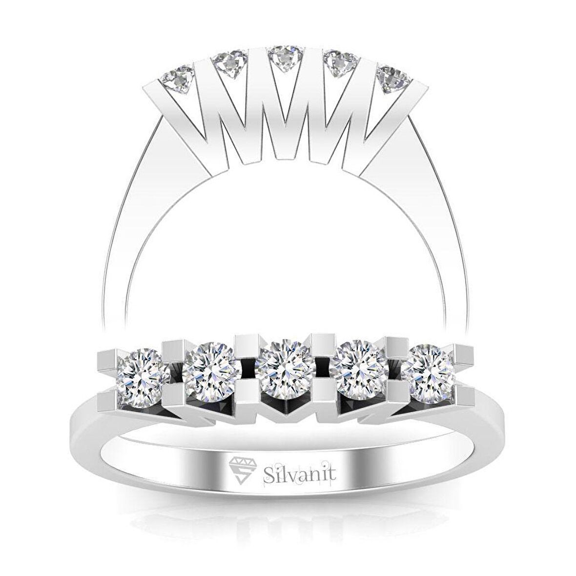 0,30 Karat Pırlanta Beştaş Yüzük