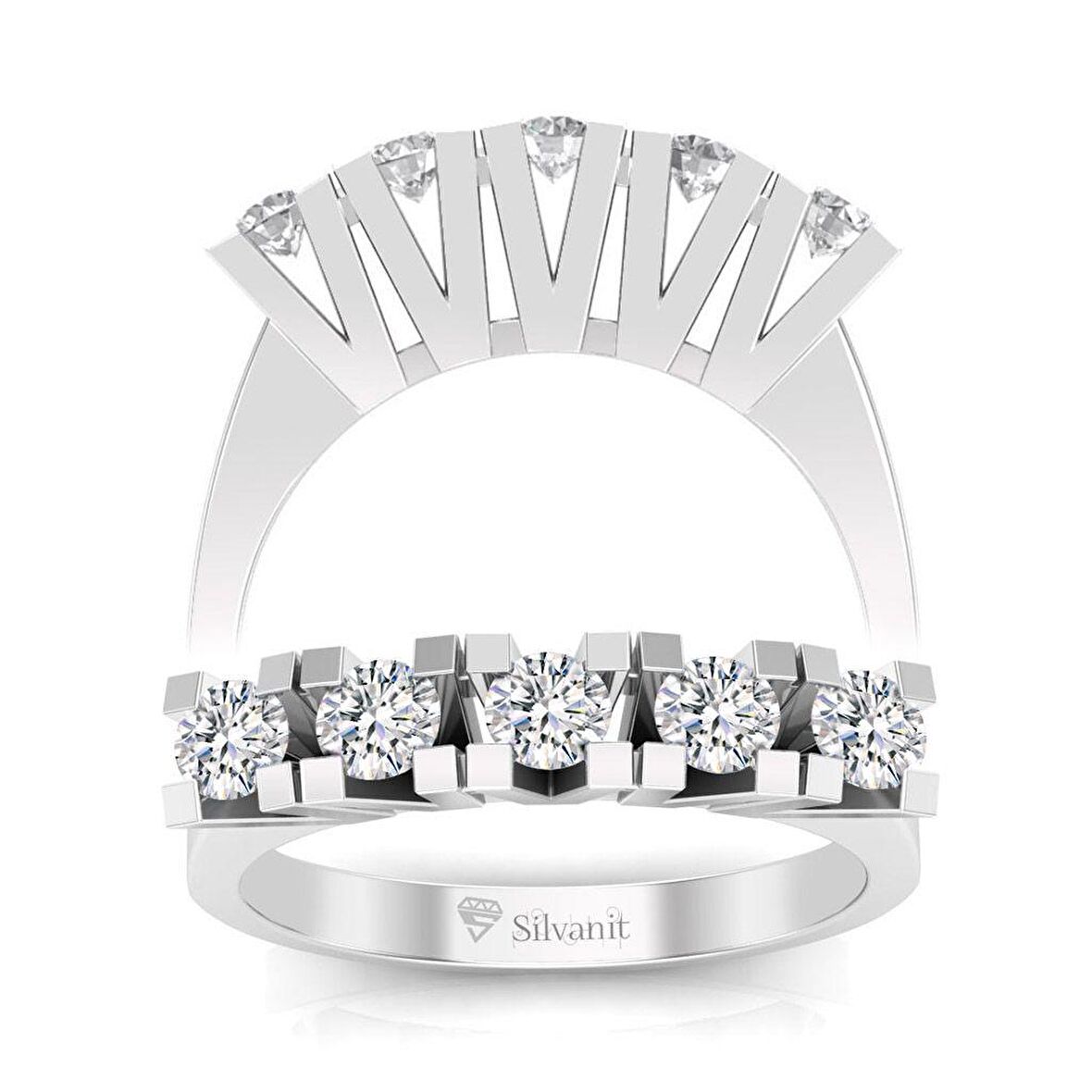 0,60 Karat Pırlanta Beştaş Yüzük