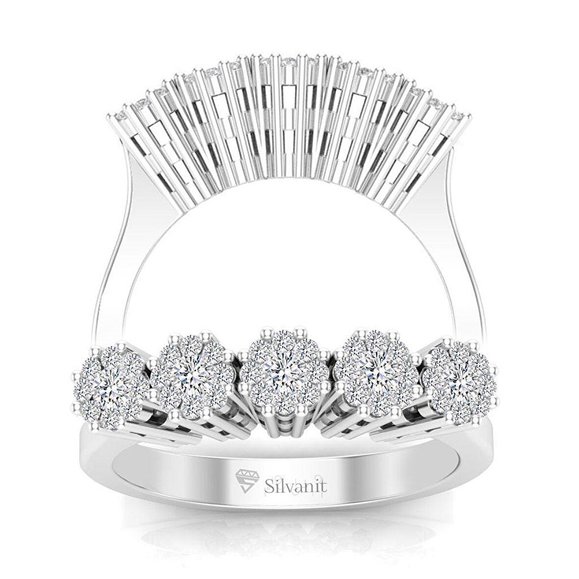 0,26 Karat Pırlantalı Beştaş Yüzük