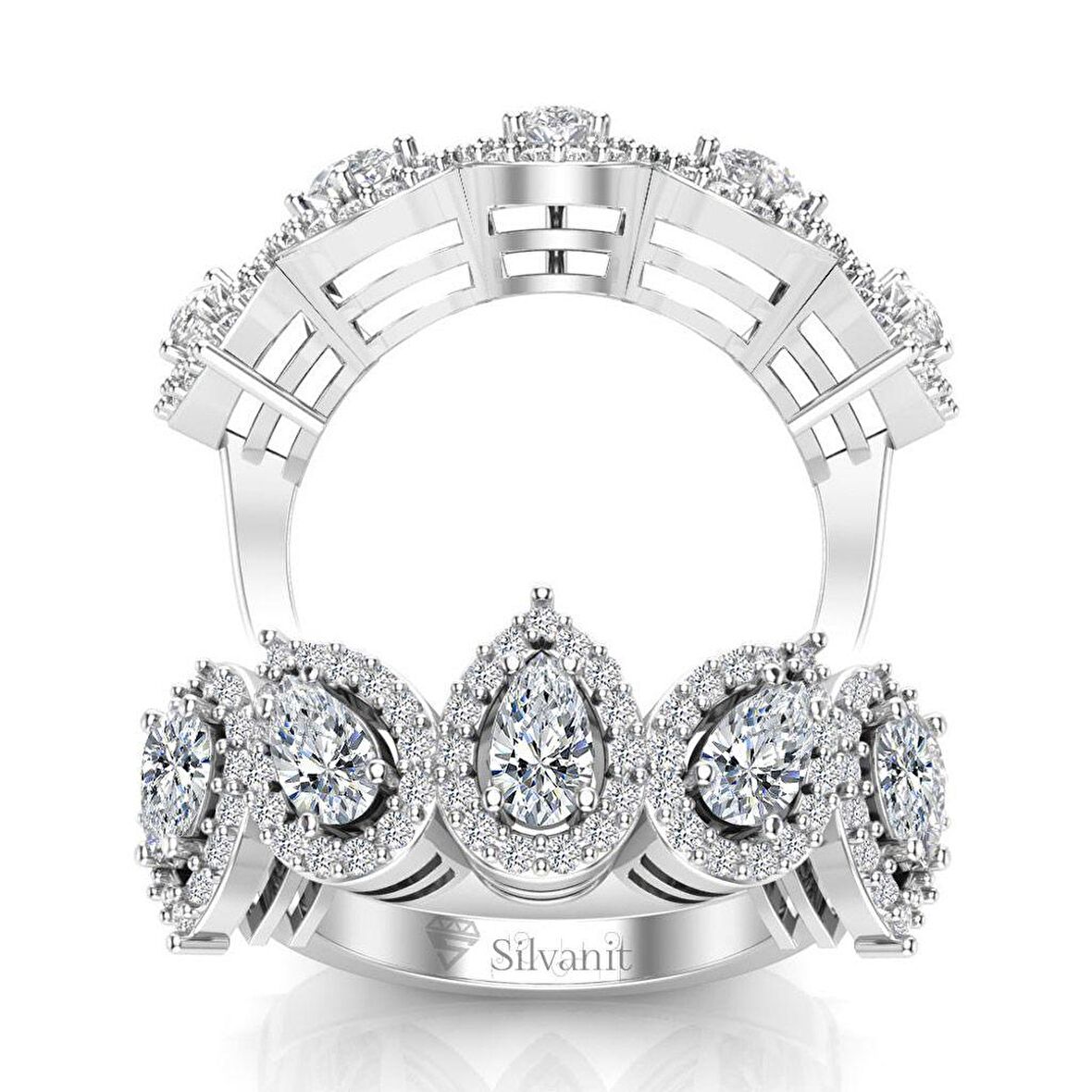 1,20 Karat Pırlanta Damla Beştaş Yüzük