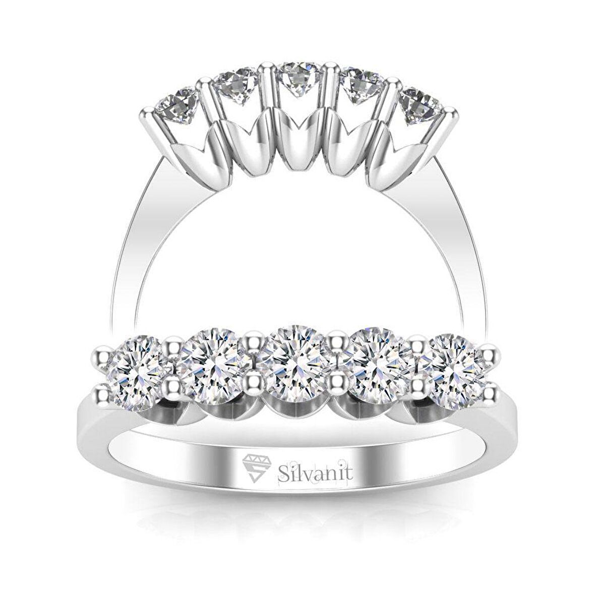 0,40 Karat Pırlanta Beştaş Yüzük