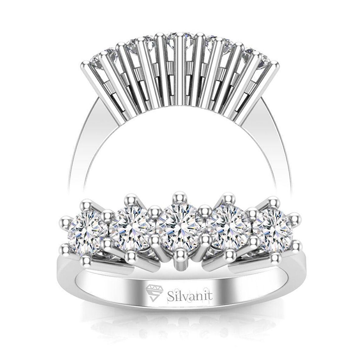 0,80 Karat Pırlanta Beştaş Yüzük