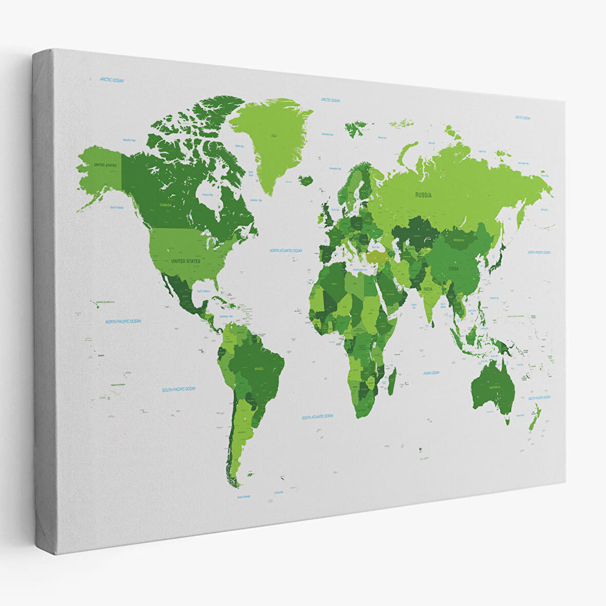 Harita Sepeti Dünya Haritası Dekoratif Kanvas Tablo 1057