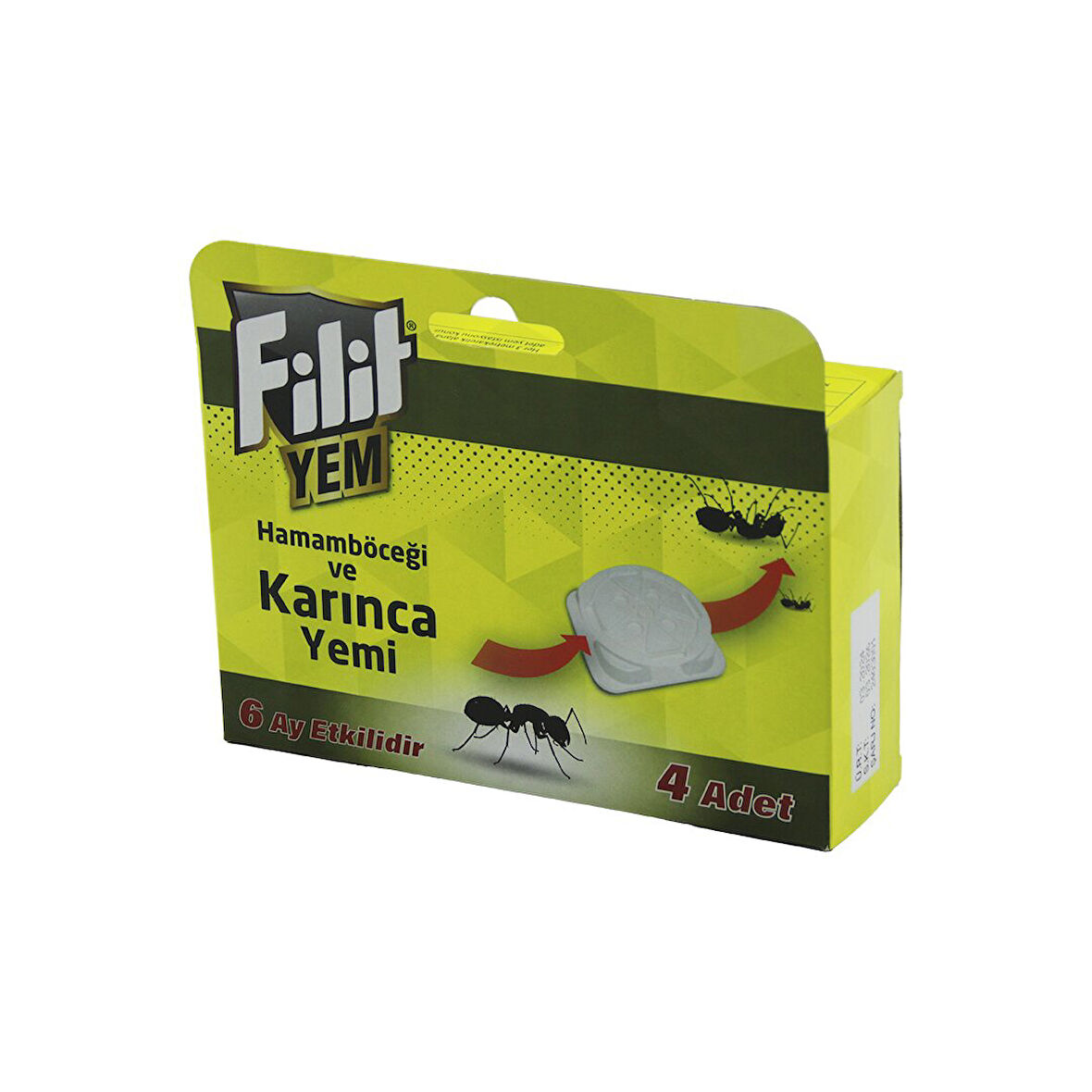 FİLİT  4PCS  KARINCA - HAMAM BÖCEK  YEMİ   6AY ETKİLİ - İSTASYON   YEM: 1.5GR X 4AD.=6GR (4694)