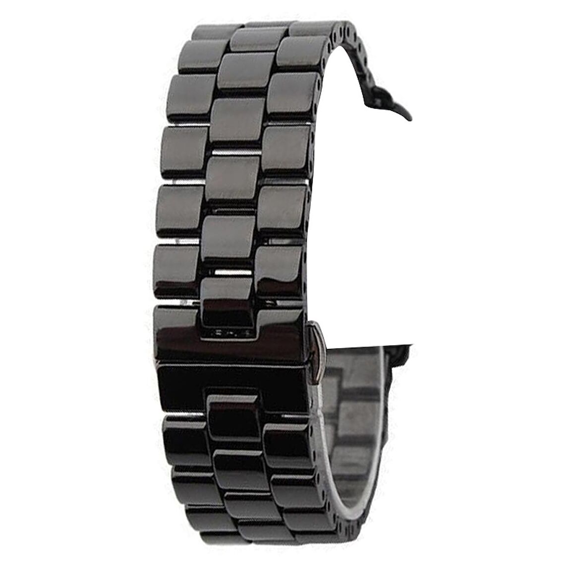Gpack Apple Watch SE 44 mm Kordon Parlak Seramik Kaplama Metal ZR