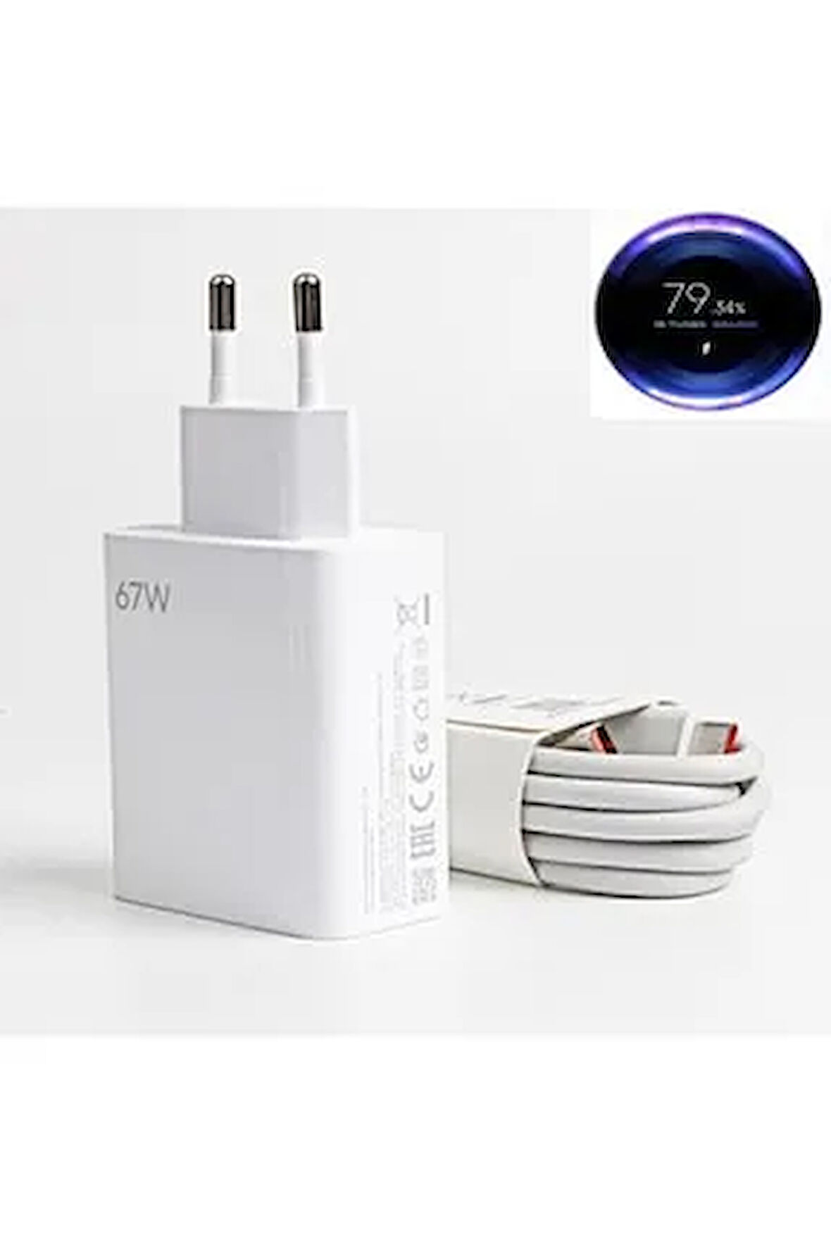 XİAOMİ 67W TYPEC TURBO ŞARJ KABLOSU VE ŞARJ ADAPTÖRÜ
