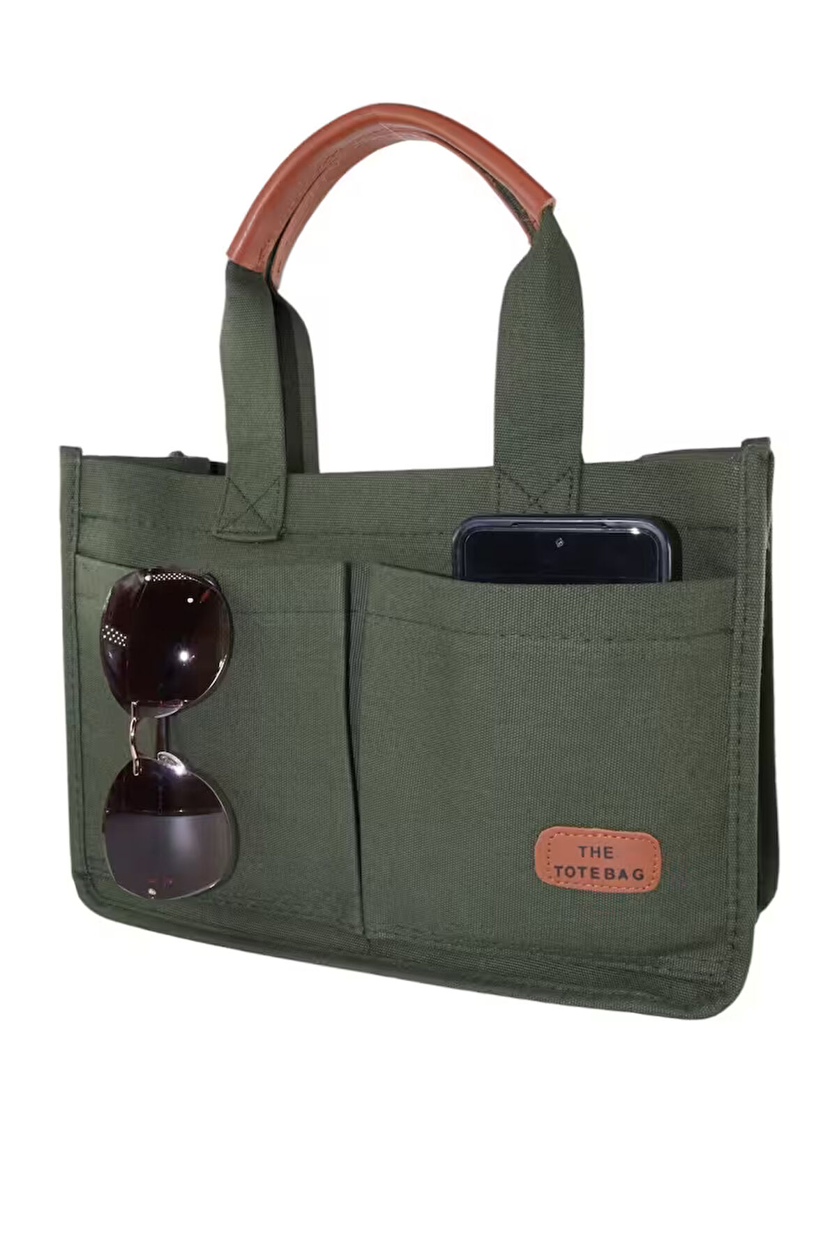 Kanvas El ve Omuz Çantası. Yeşil El Çantası. Kadın El Çantası. Yeşil Omuz Çantası. Askılı Çanta.