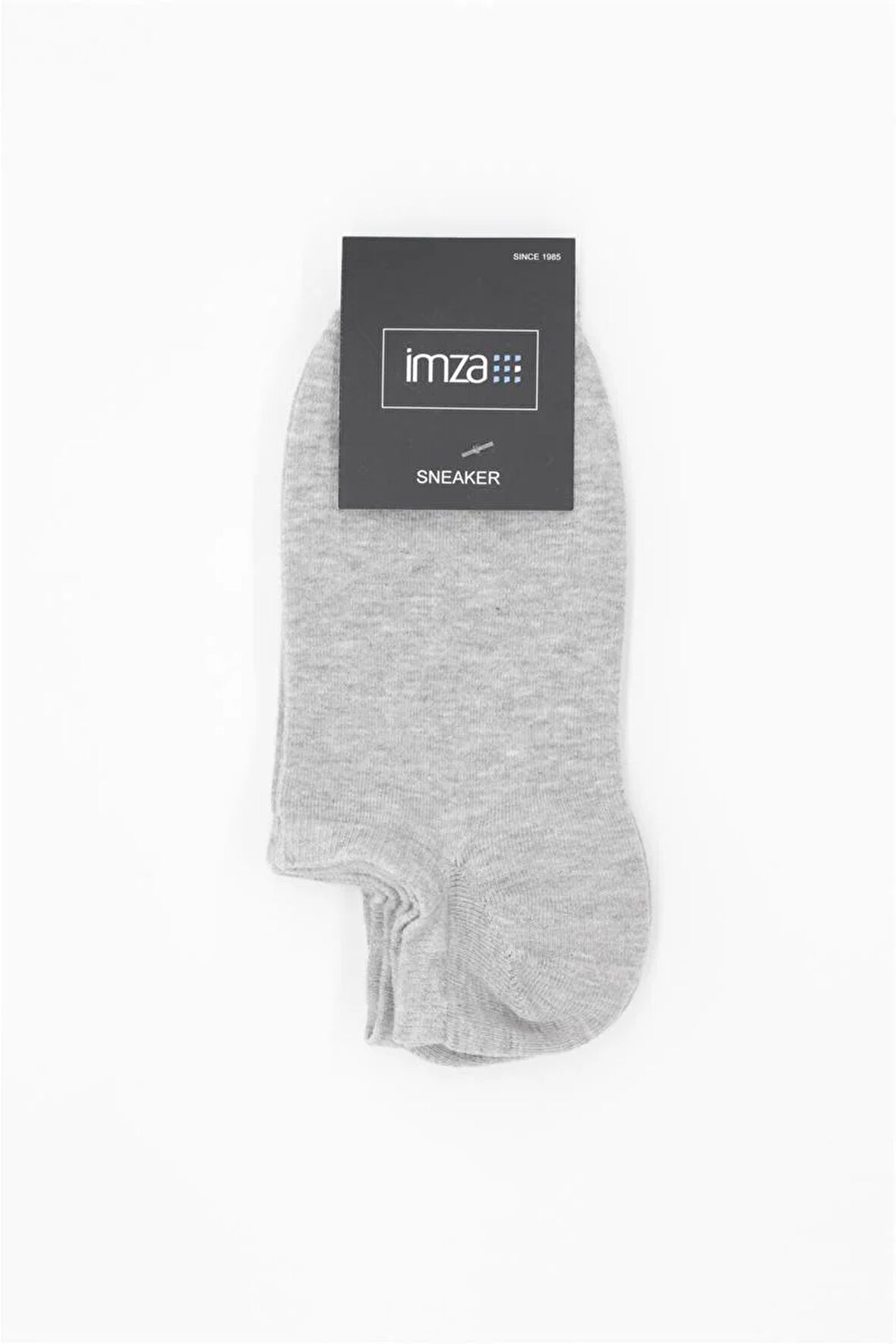 Gri Düz Pamuklu Suprem Sneaker Çorap 1060250151