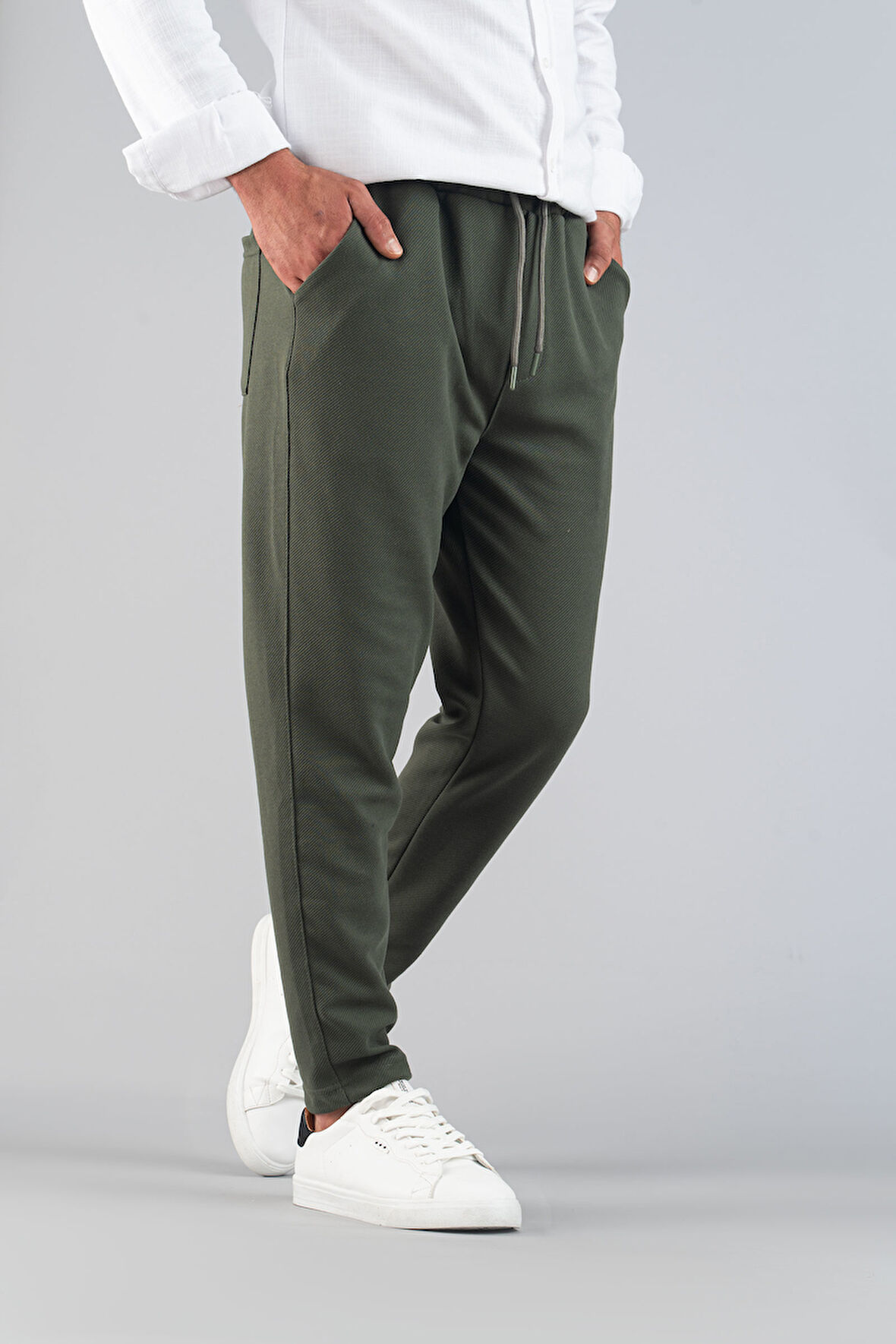 Erkek Pantolon Beli Lastikli  Slim Fit Esnek Likralı Basic Pamuklu Jogger