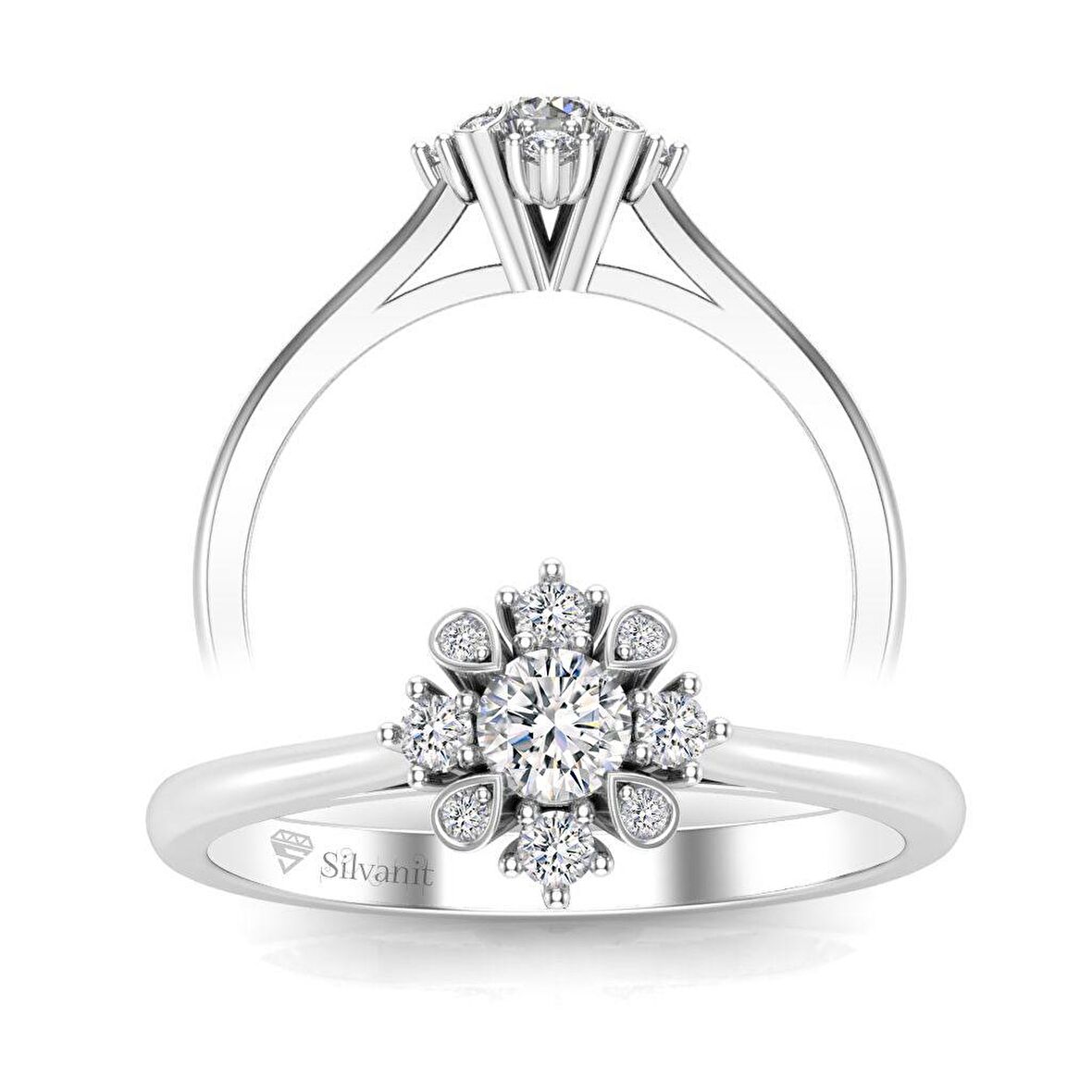 0,25 Karat Pırlanta Fantezi Star Yüzük