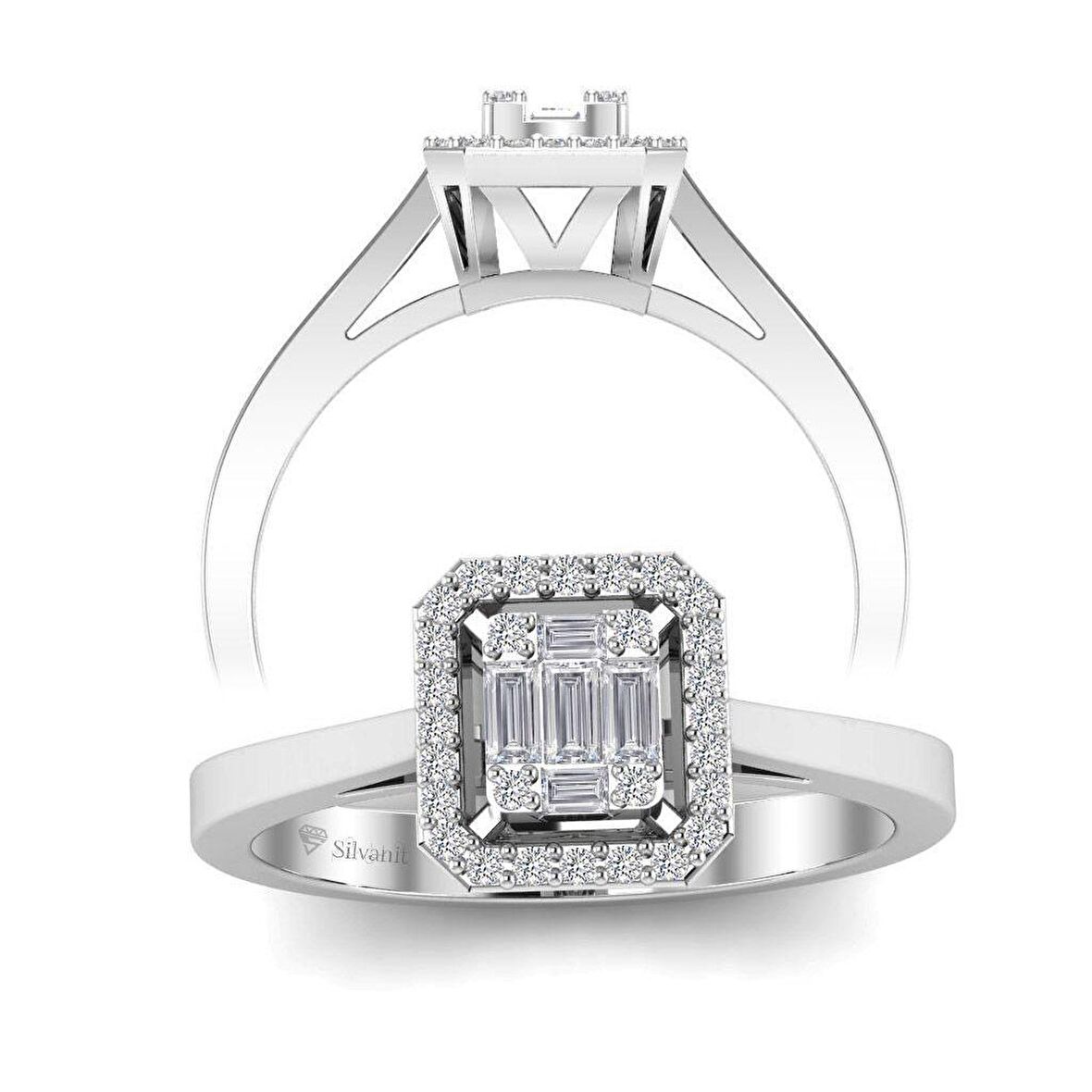 Baget Pırlanta Tasarım Yüzük