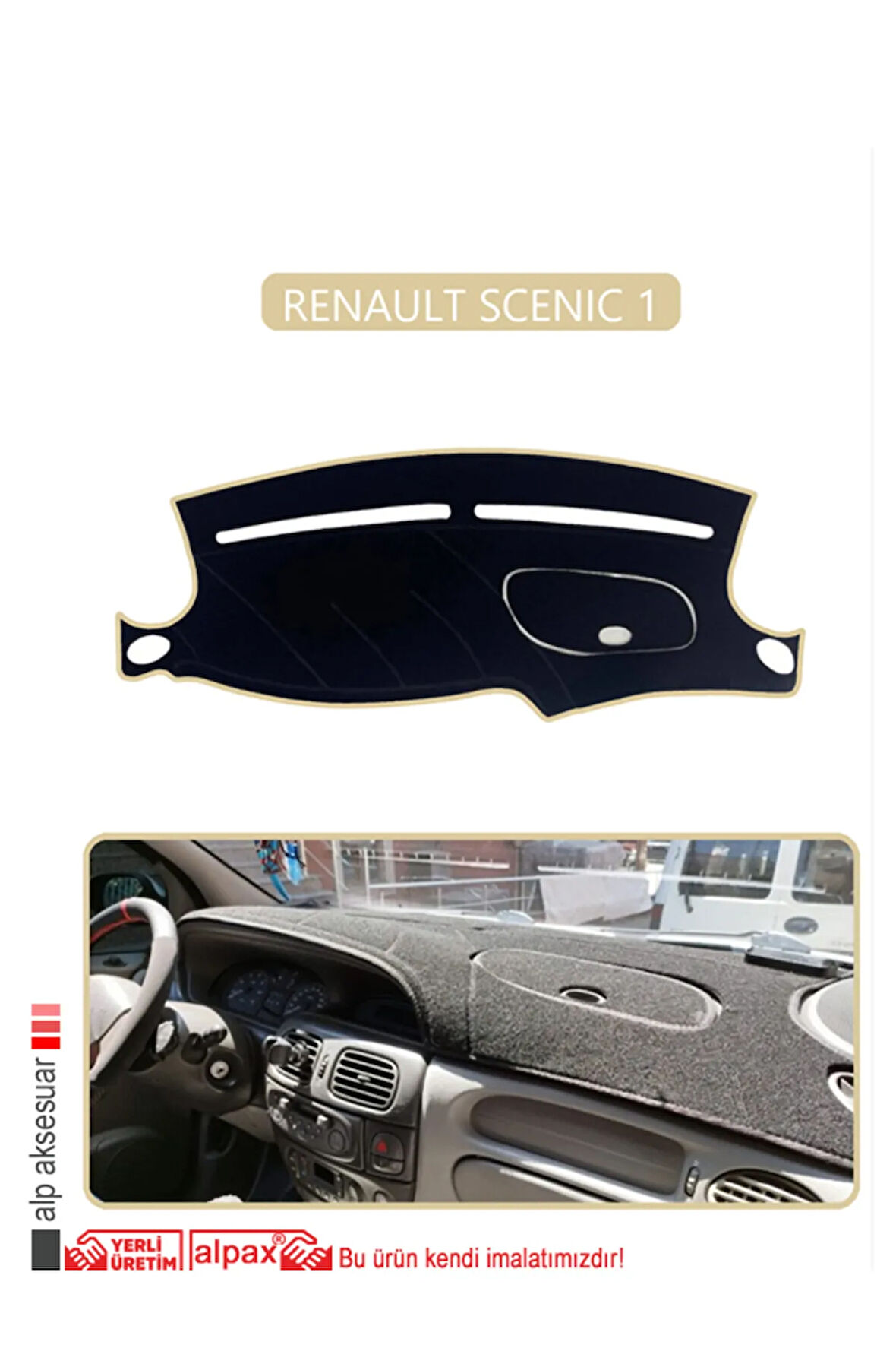 Renault Scenıc 1 Torpido Koruma  Halısı -  Bej Kenar