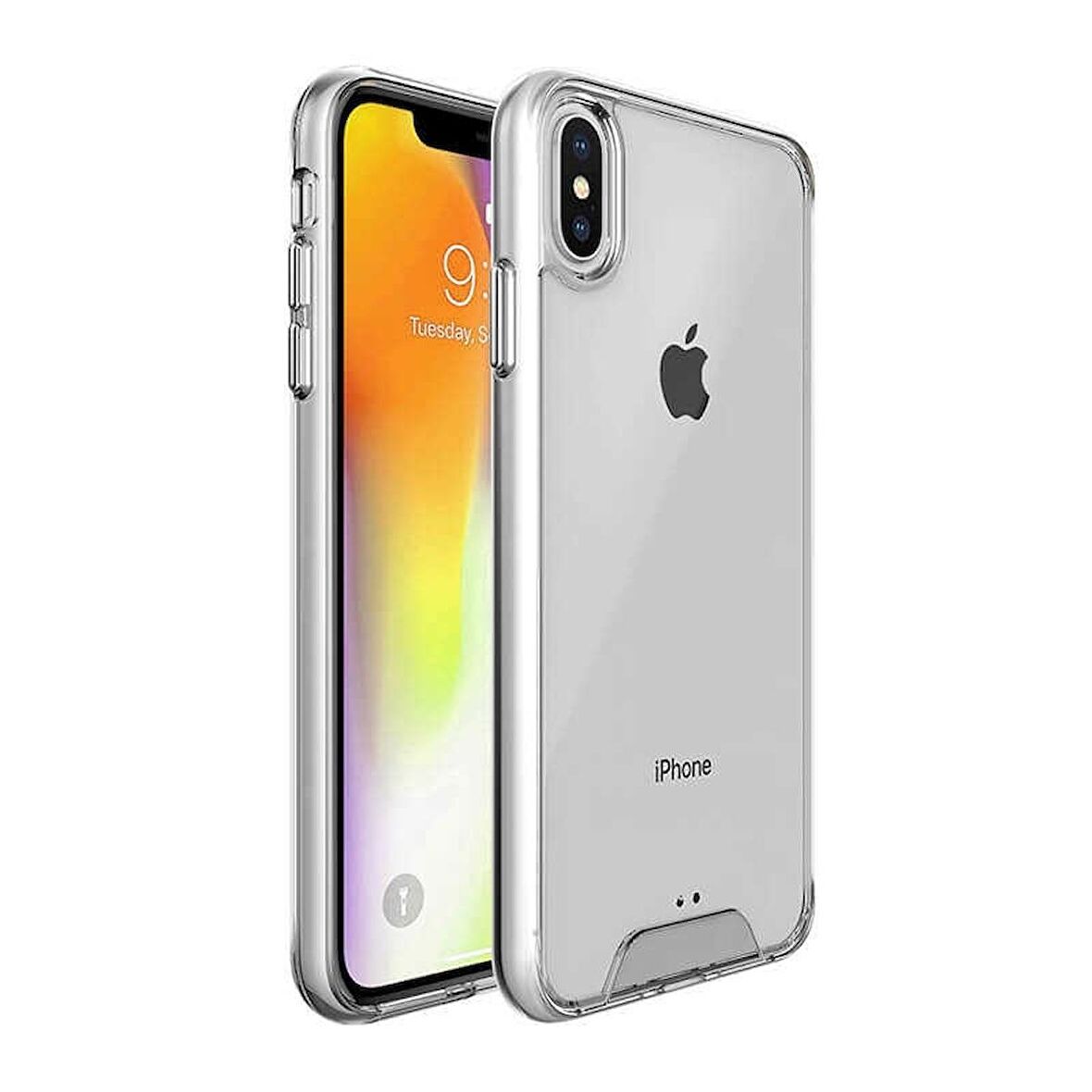 Smcase iPhone X Kılıf Gard Ultra Sert Silikon   Nano Ekran Koruyucu