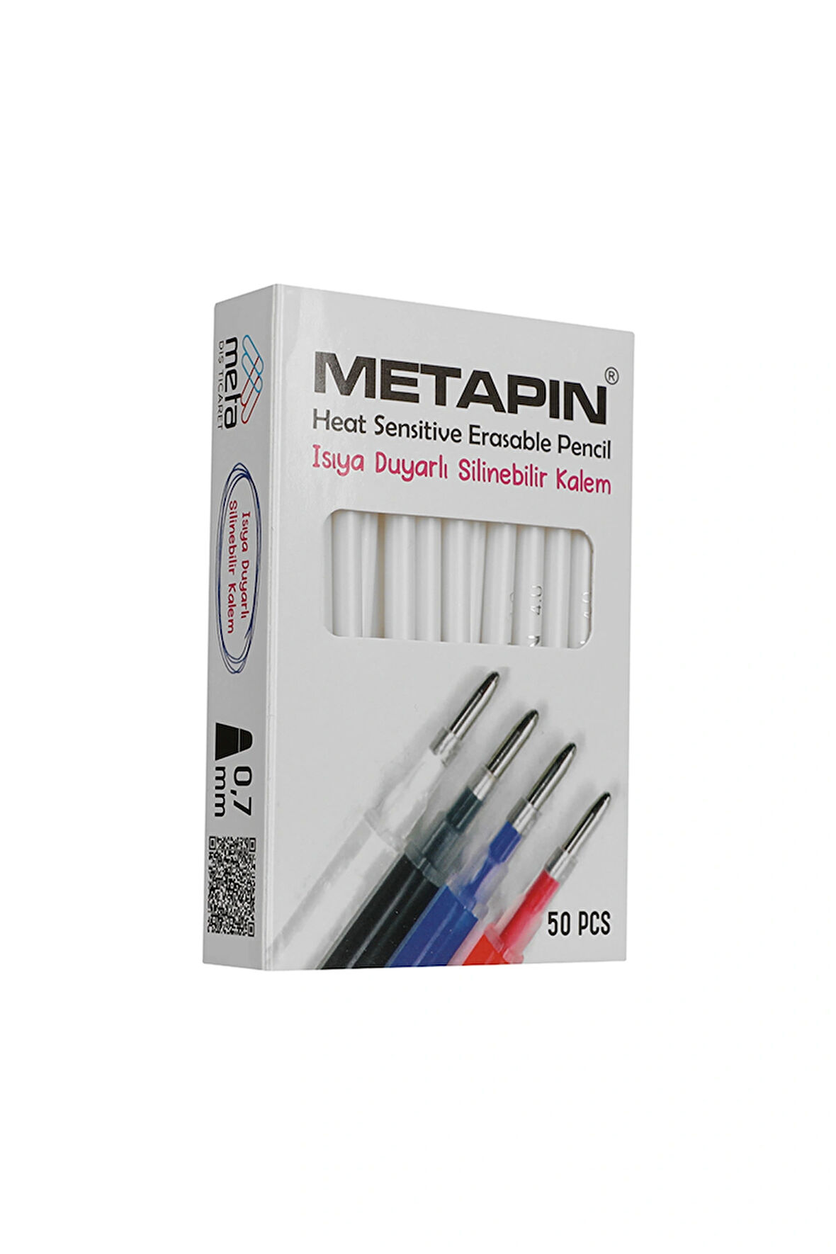 Metapin Isı ile Silinebilen Uçan Refill Kalem İçi Beyaz (0.7 mm) - 50 Adet