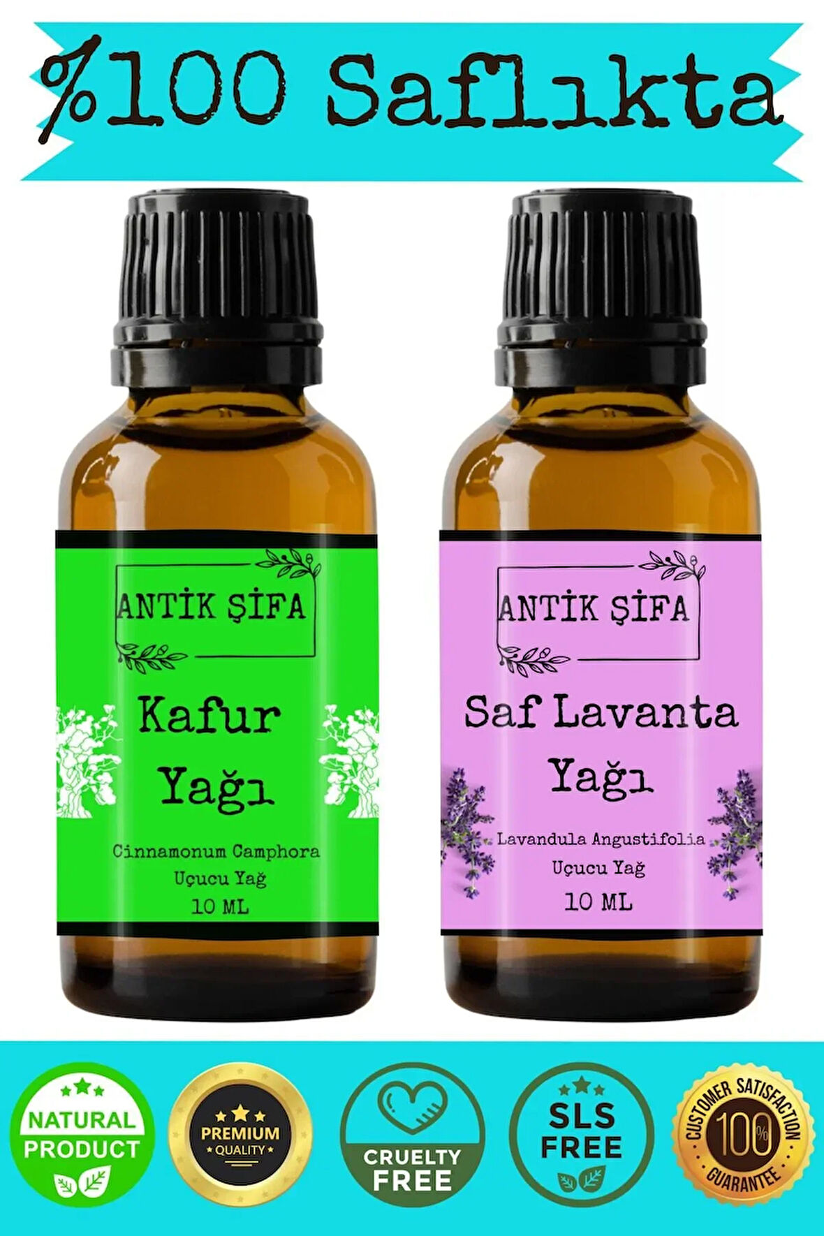 Kafur Yağı Ve Lavanta Yağı (10ML 10ML)-%100 Saf Uçucu Yağlar