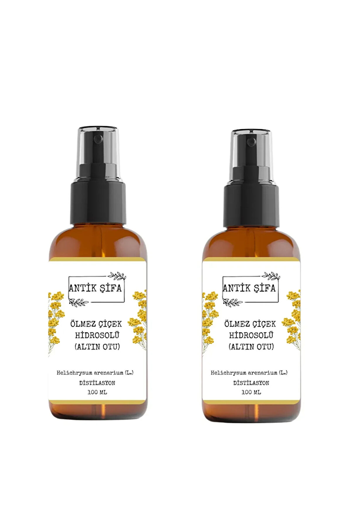 %100 Saf Ölmez Çiçek Suyu - Altınotu Hidrosolü (2 X 100ML)