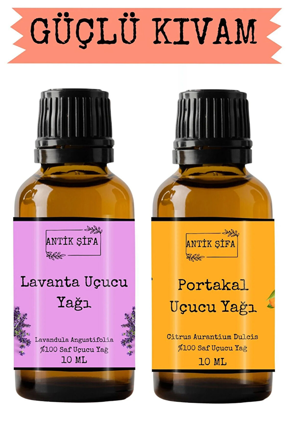 Portakal Yağı Ve Lavanta Yağı (10ML 10ML)- %100 Saf Doğal Uçucu Yağlar
