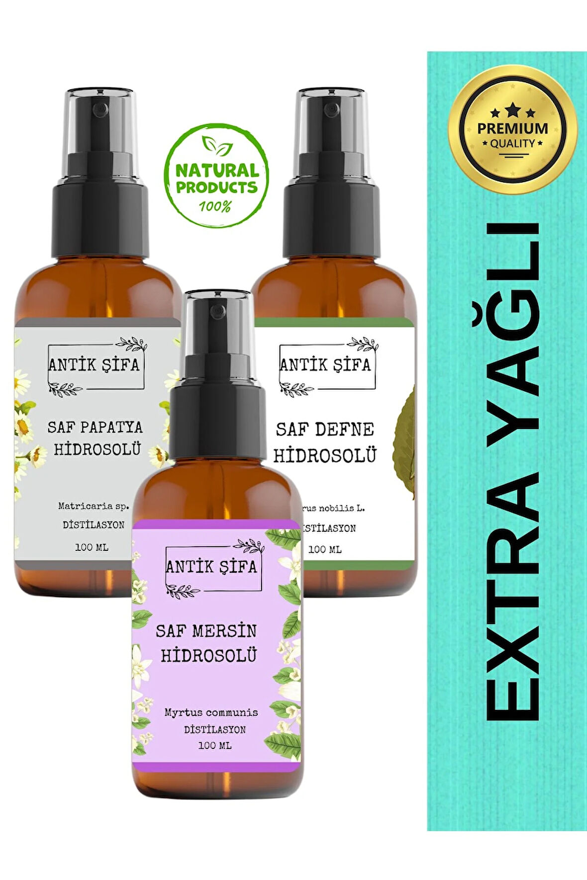 Deep Hair Hidrosol Seti - Papatya, Defne Ve Mersin Suyu (3 X 100ml)