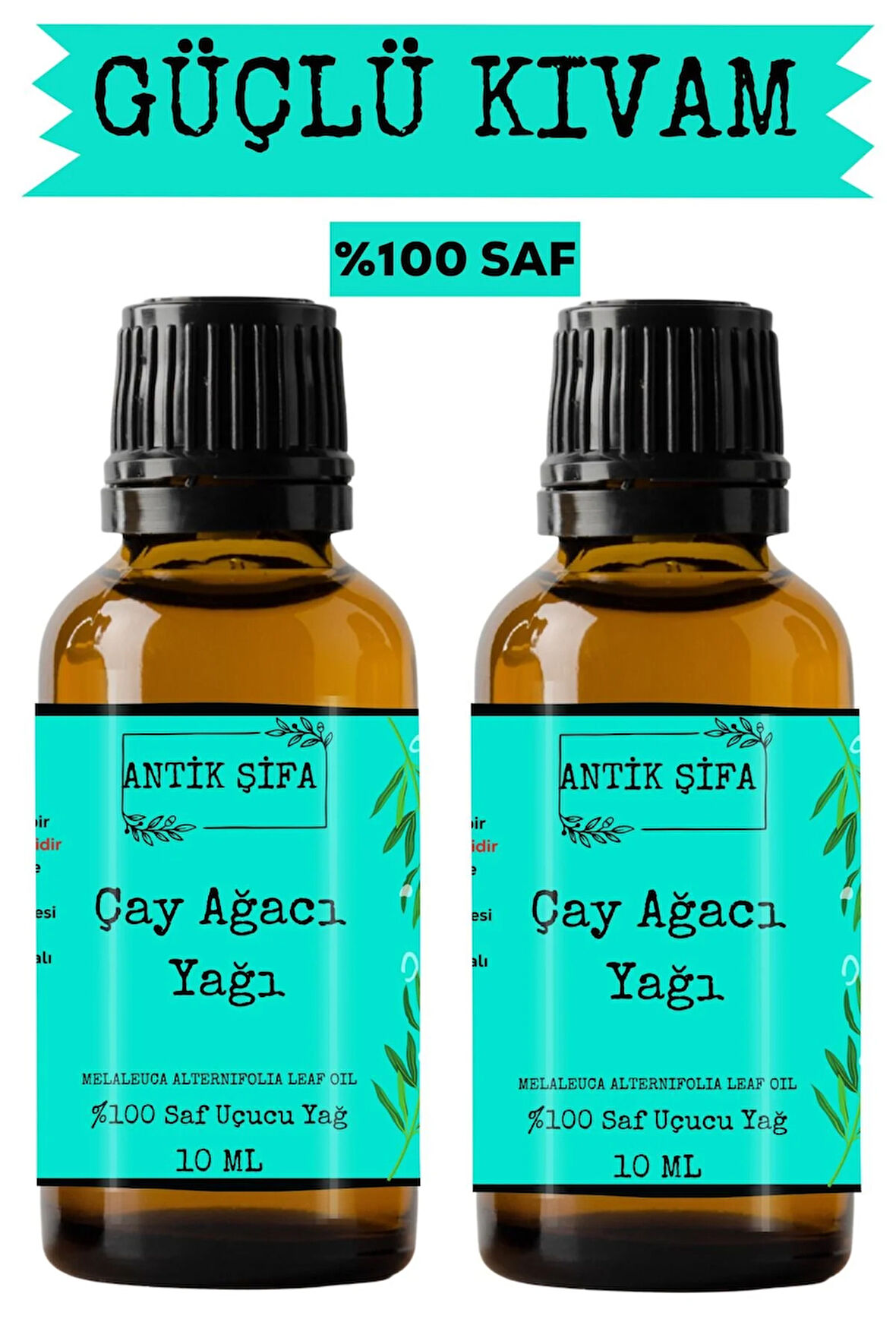Çay Ağacı Yağı (2X10ML) - %100 Seyreltilmemiş Doğal Çay Ağacı Uçucu Yağı