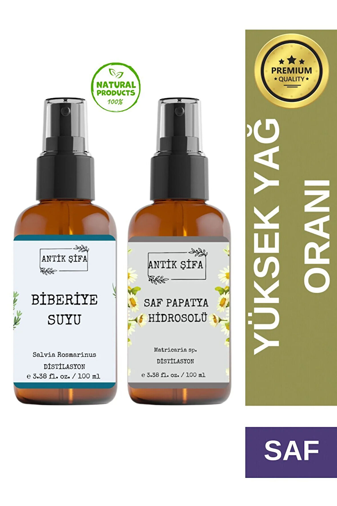 Biberiye Suyu Ve Papatya Suyu Seti -gerginlik Hidrosolü Seti (2X100ML)