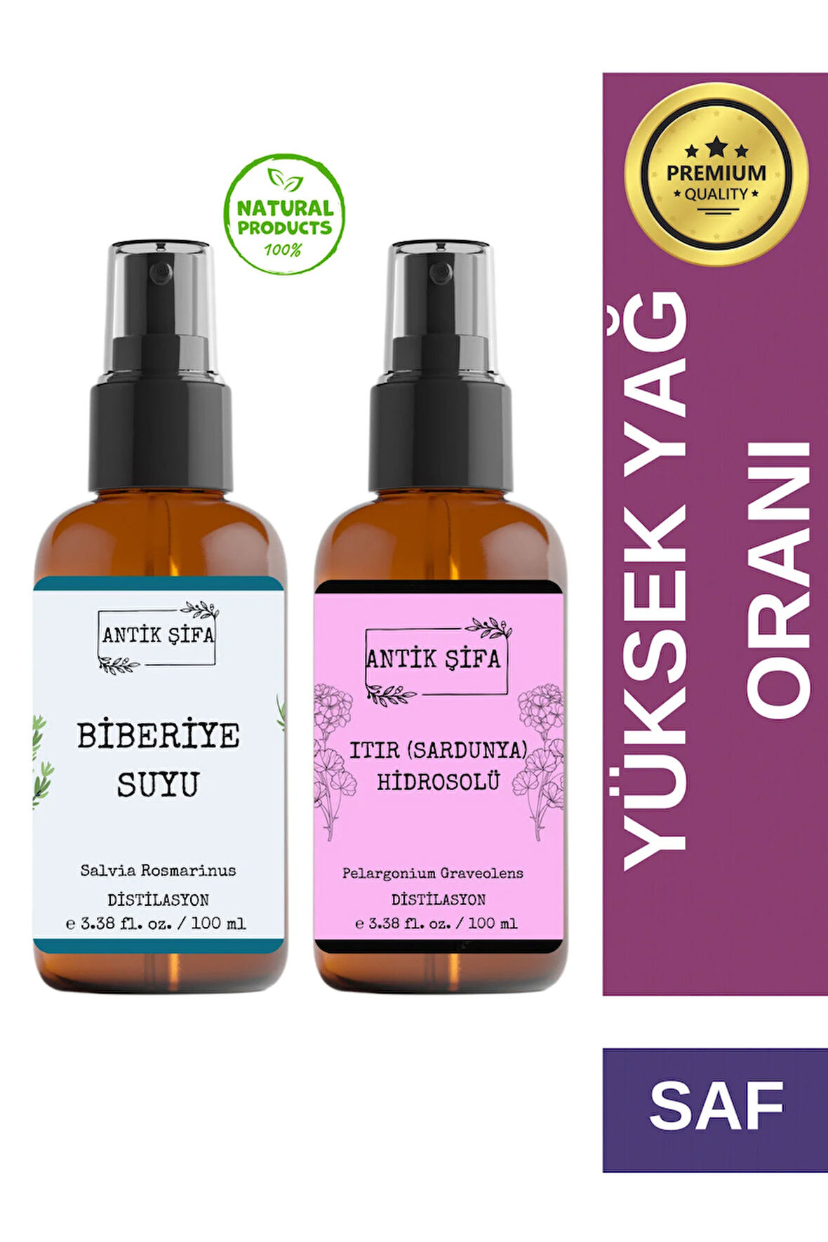 Biberiye Suyu Ve Sardunya Suyu Seti -nemlendirici Ve Besleyici Hidrosolü Seti (2X100ML)