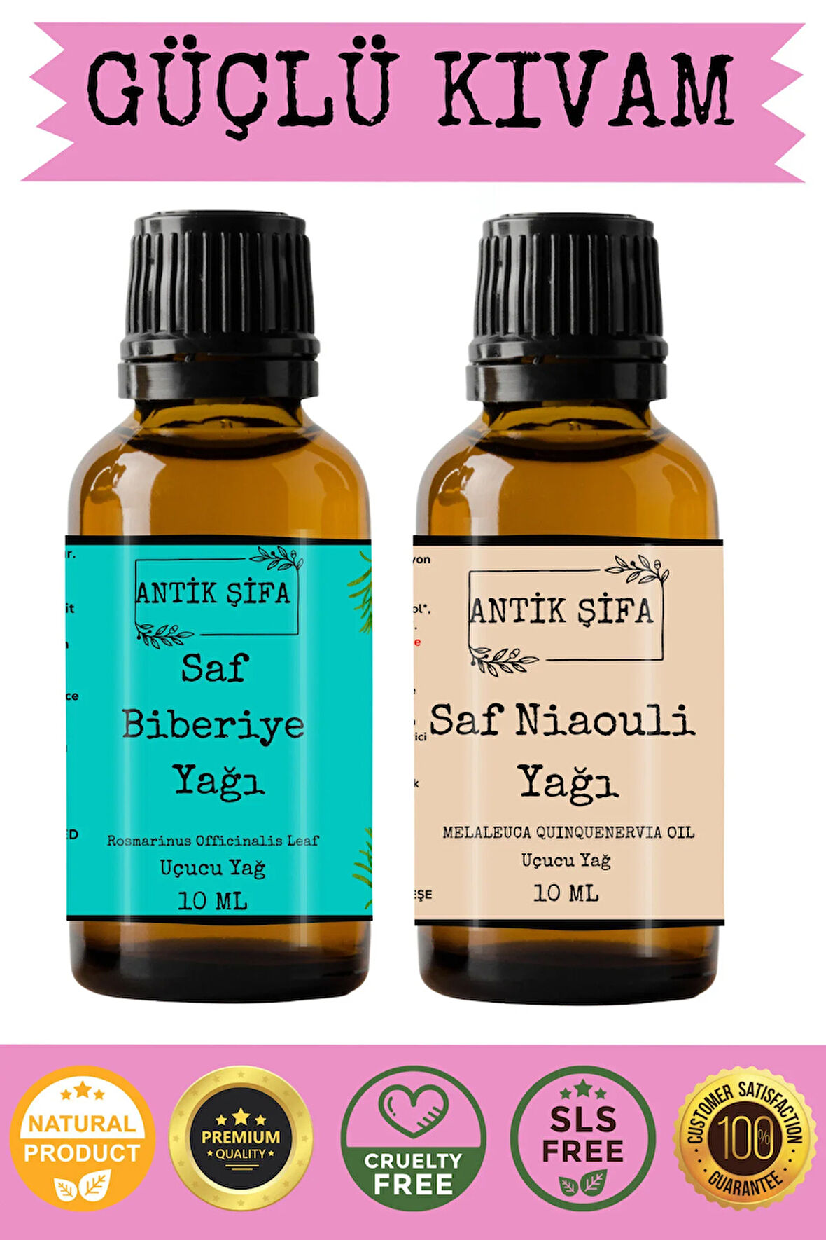 Biberiye Yağı Ve Nioli Uçucu Yağı (10ML 10 ML)- %100 Seyreltilmemiş, Doğal