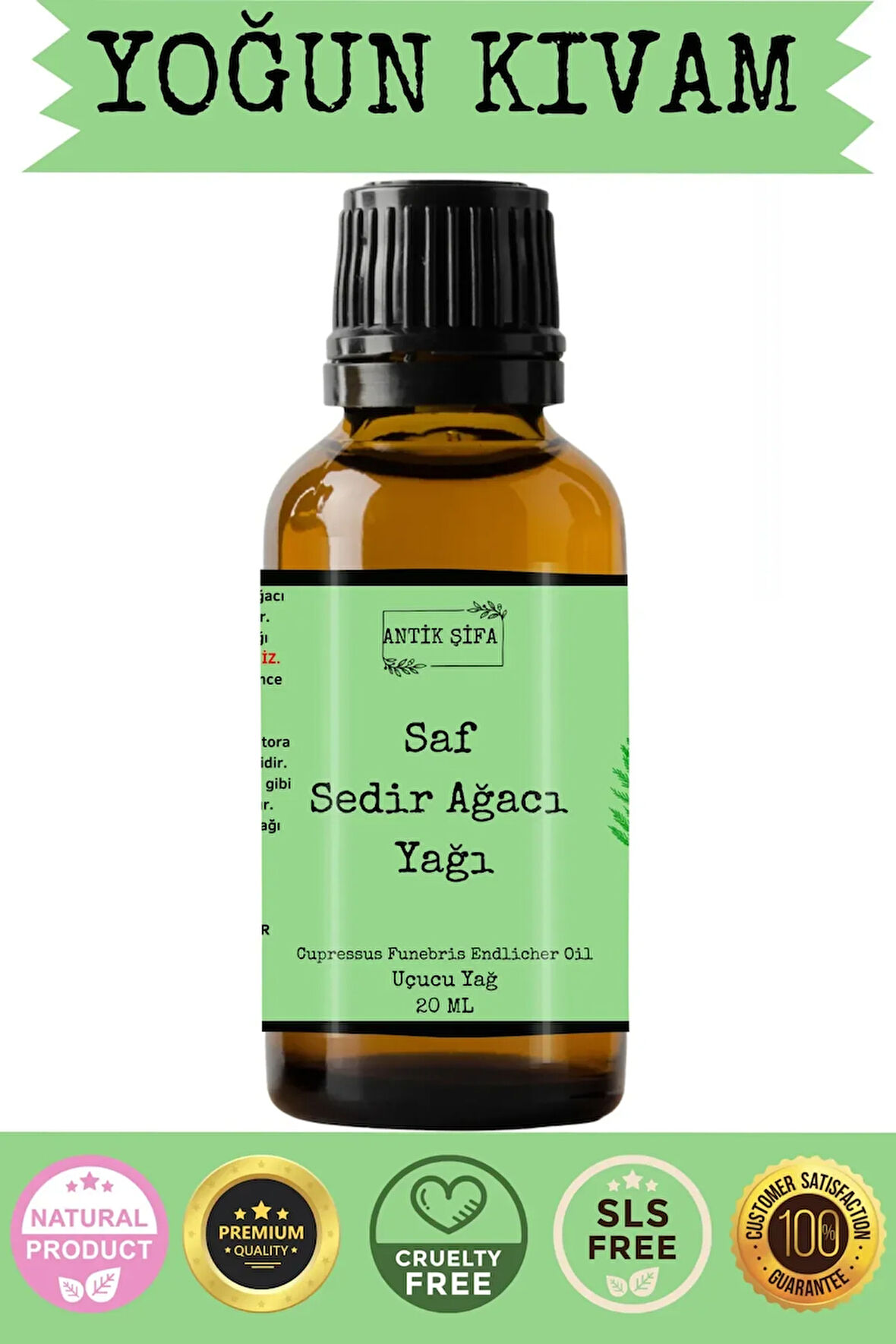 %100 Saf Sedir Ağacı Yağı - 20 Ml