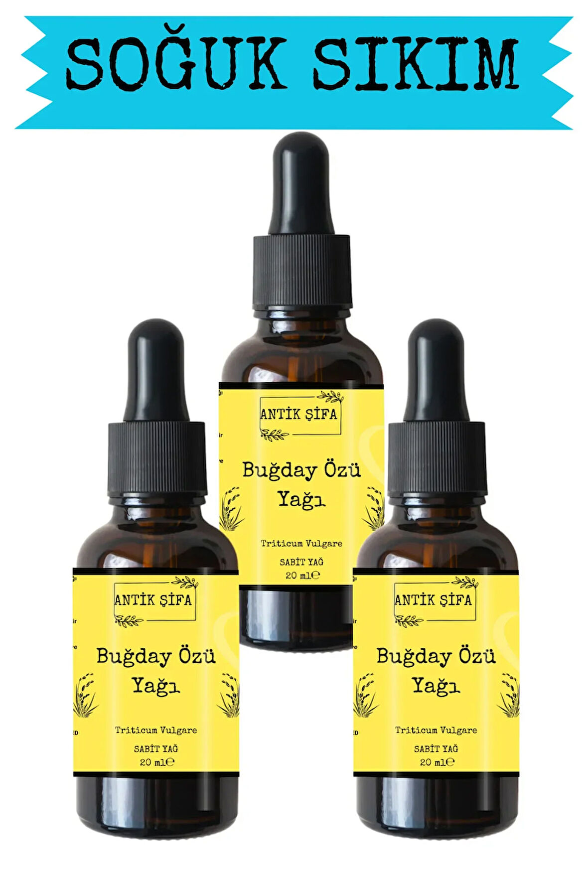 Saf Buğday Özü Yağı - (3 X 20ML)