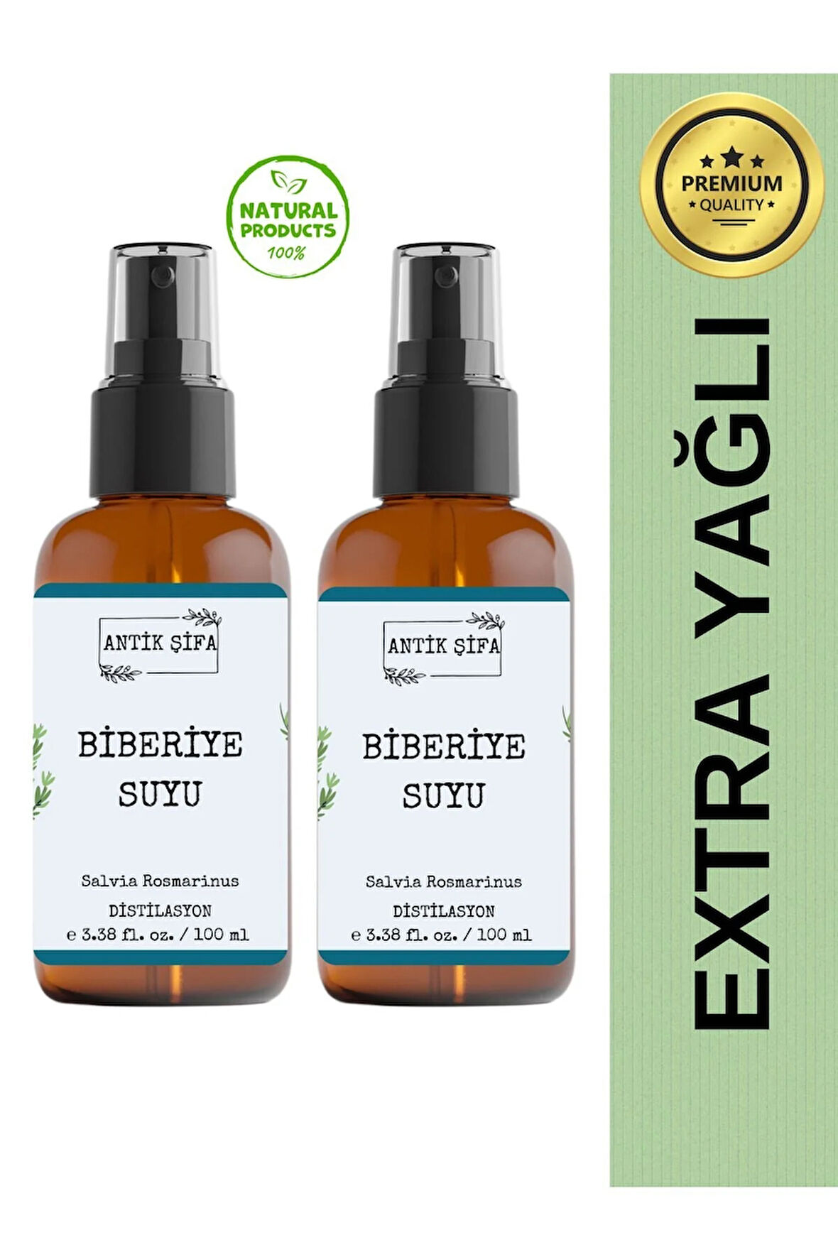 Biberiye Suyu (2 X 100ML)- %100 Saf Biberiye Hidrosolü