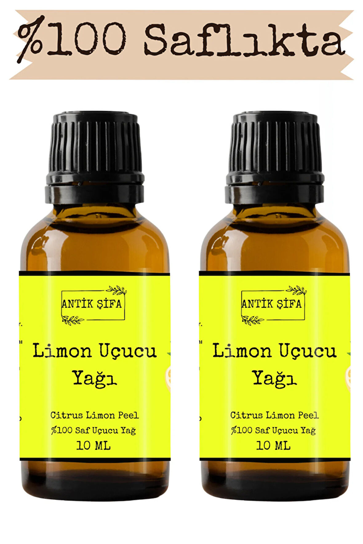 %100 Saf Limon Kabuğu Yağı - (2 X 10 Ml)