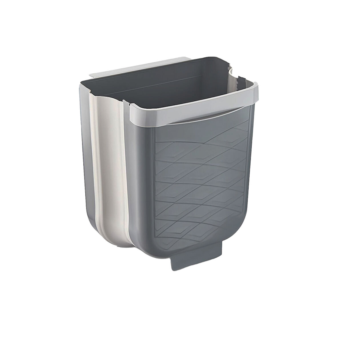 GRİ KATLANABİLİR MUTFAK ÇÖP KOVASI 6LT 