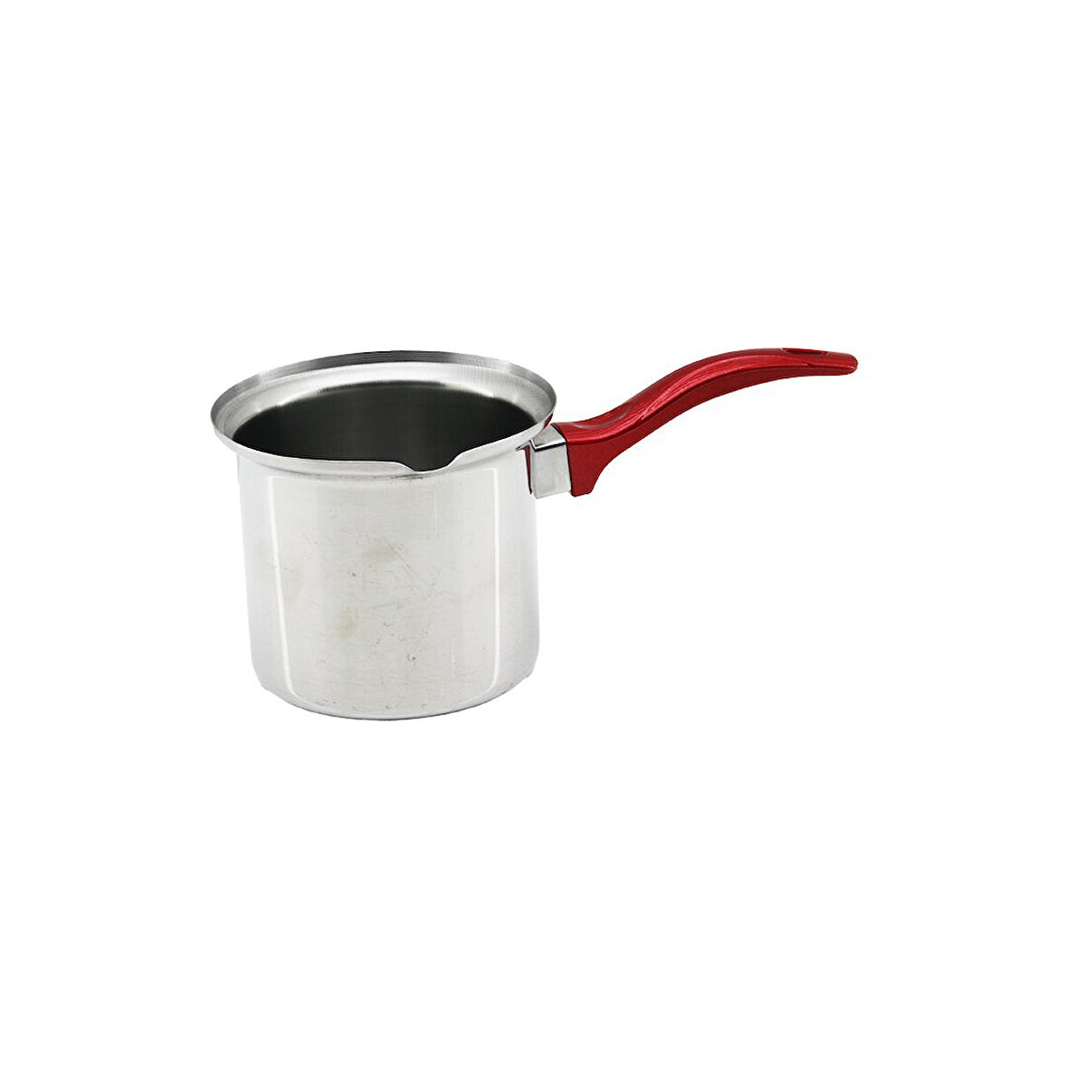 NO-4  ÇELİK CEZVE  KIRMIZI KULP 