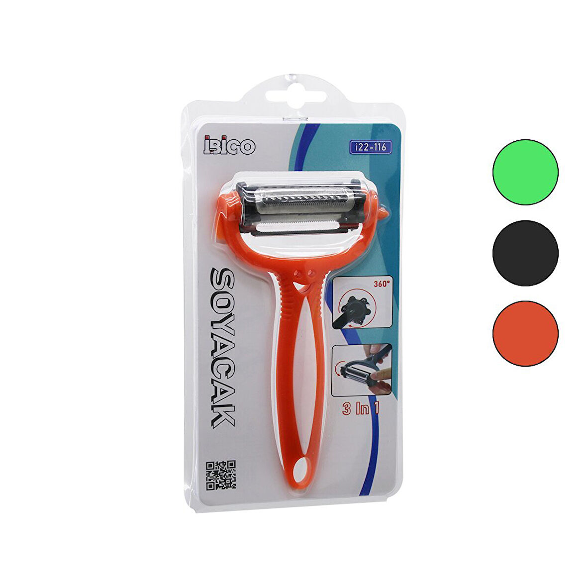 3IN1 METAL SOYACAK  PLASTİK SAPLI 