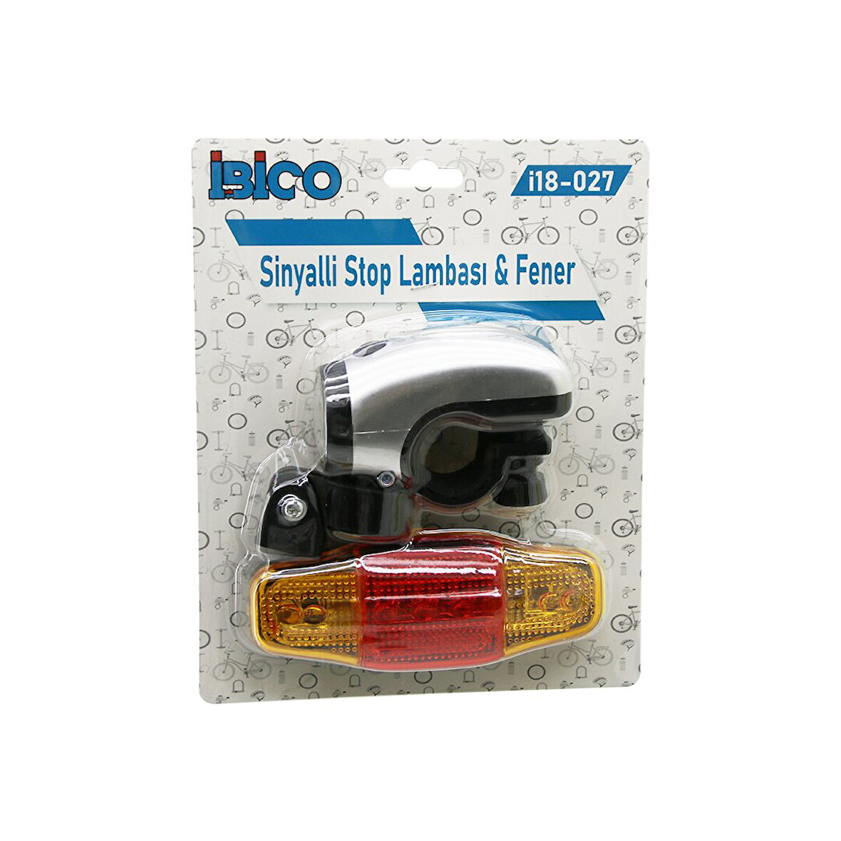 2İN1  BİSİKLET 5 LED FENER  -  SİNYALLİ STOP LAMBA   PİLLİ