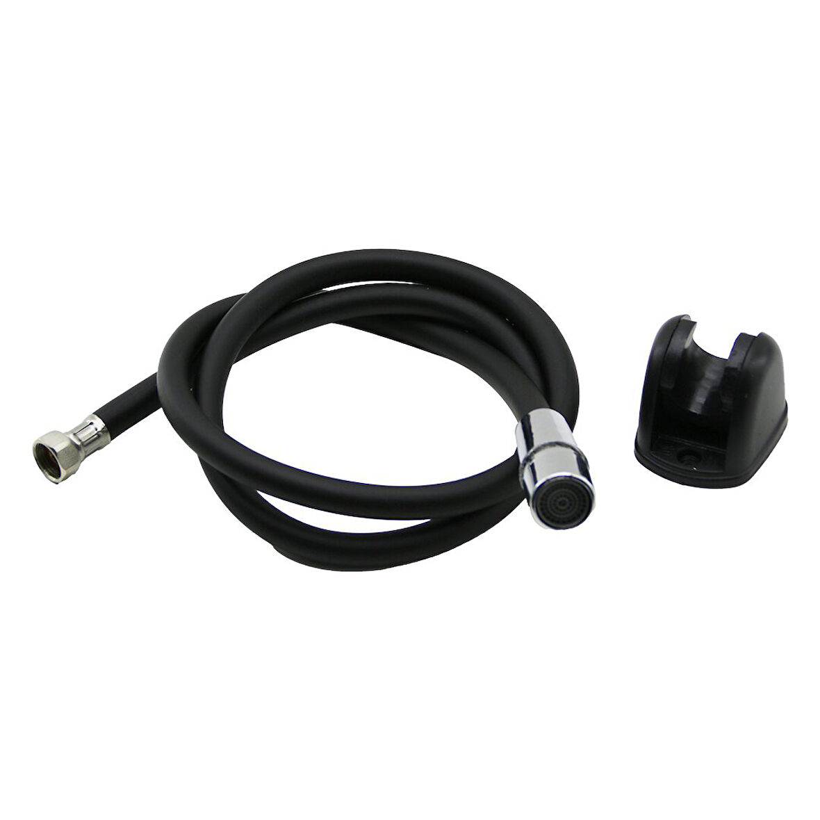 SİYAH PLASTİK PERLATÖRLÜ TAHARATMATİK HORTUM  120CM (4490)