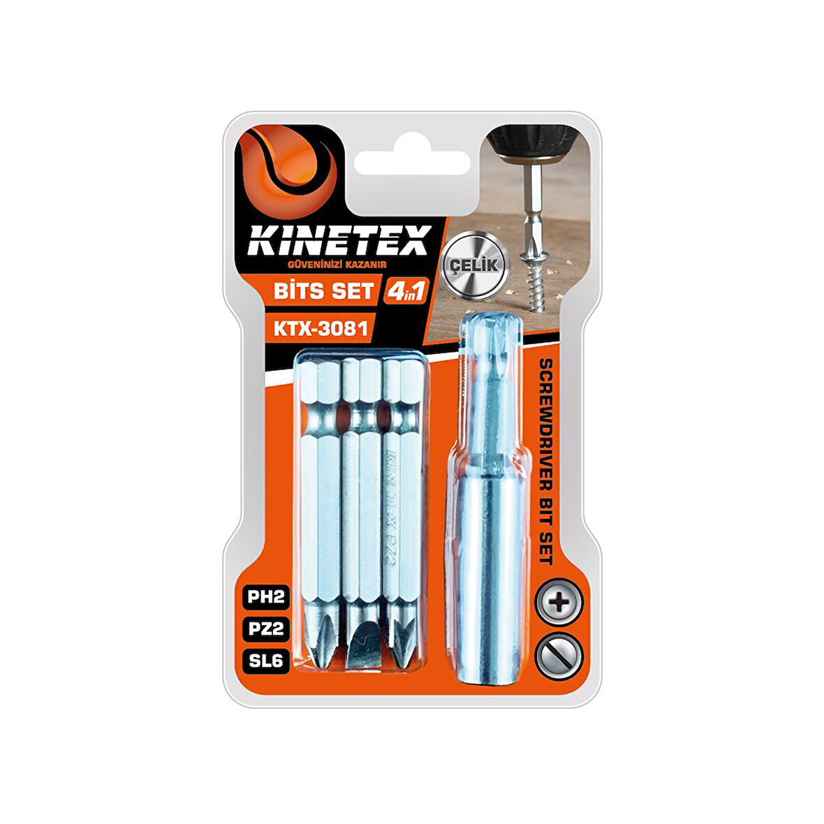 4PCS - PH2-PZ2-SL6  BİTS UÇ SET (4490)