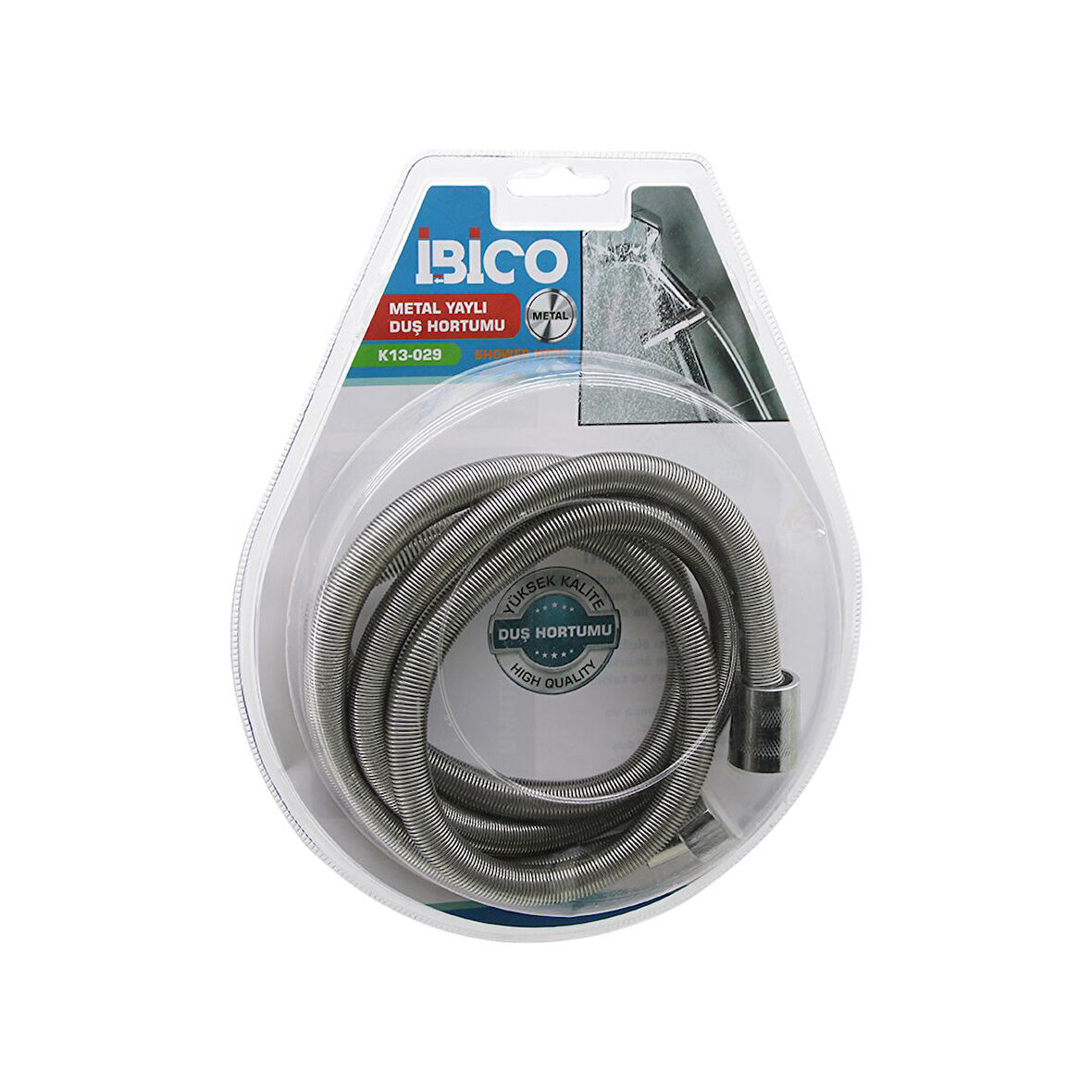 METAL YAYLI  DUŞ HORTUMU  150CM   VAKUMLU AMBALAJ   ANTİ TWİST=DOLANMAZ-KIVRILMAZ-KOPMAZ (4490)