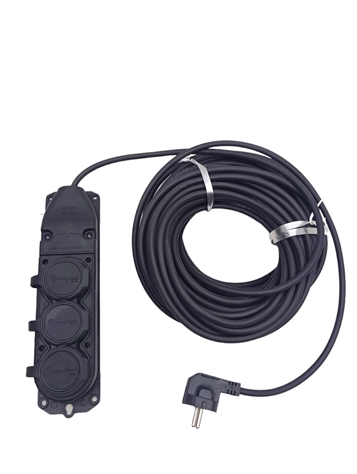 3LÜ 20 MT UZATMA KABLOSU ÇANTALI KAUÇUK PRİZ 3X1.5 CCA KABLO (4490)