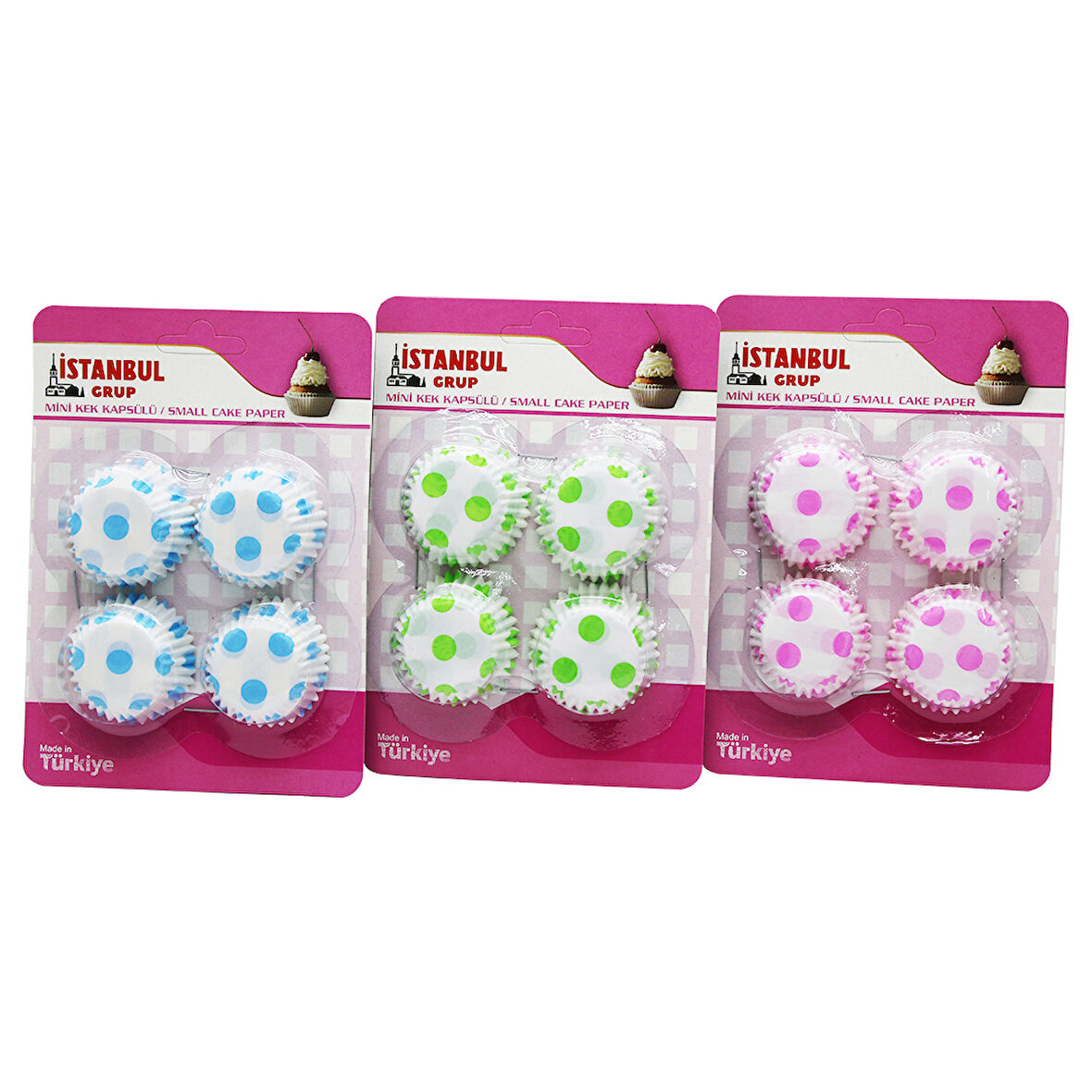 MİNİ MUFFİN KAĞIT KEK KAPSÜLÜ - PAKET İÇİNDE 60 ADET VARDIR 