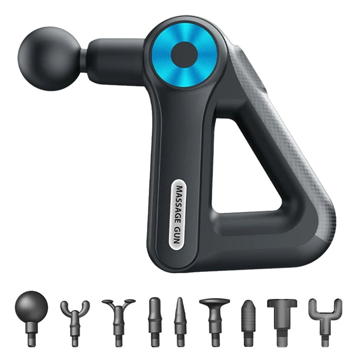 12 Farklı Başlıklı Profesyonel Masaj Tabancası - Kas Gevşetici ve Yorgunluk Giderici Masaj Aleti  