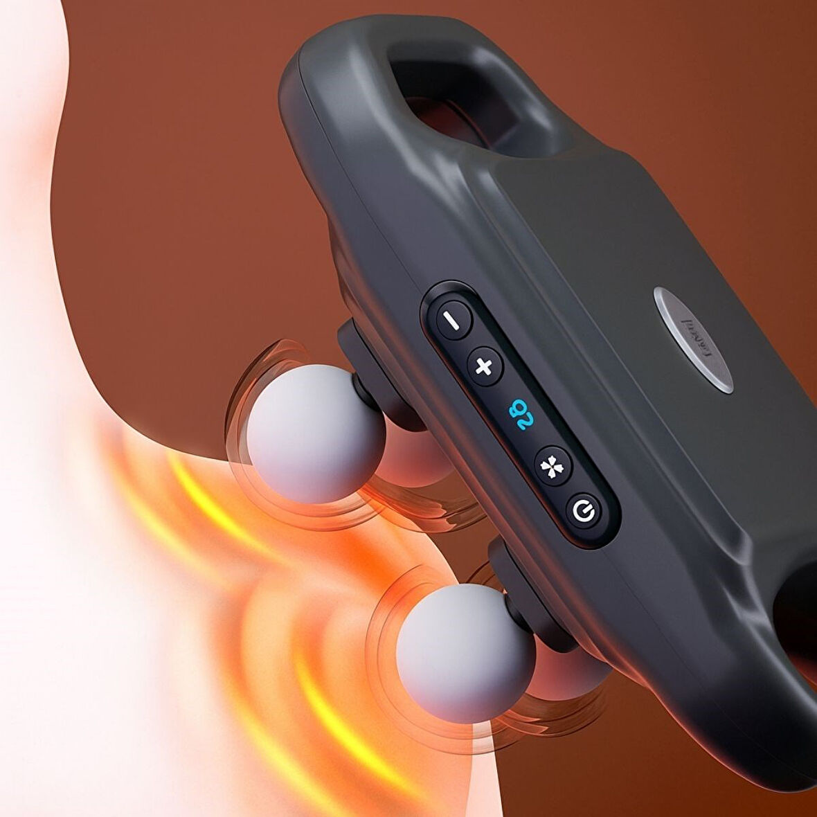 4 Başlıklı Masaj Tabancası – 12W Derin Doku &amp;amp; Kas Ağrısı Giderici, 20 Seviye &amp;amp; 6 Mod - Siyah (4490)