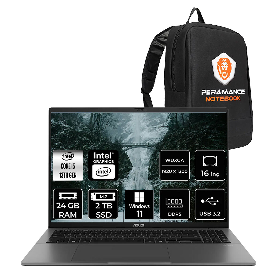 ASUS Vivobook S16 i5 13420H 24GB DDR5 2TB SSD 16" 144Hz WUXGA W11H S3607VA Dizüstü Bilgisayar