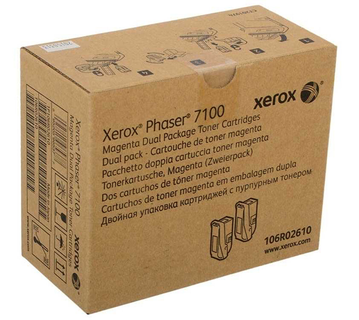 Xerox Phaser 7100 - (106R02610) Kırmızı Orjinal Toner 2Li Paket