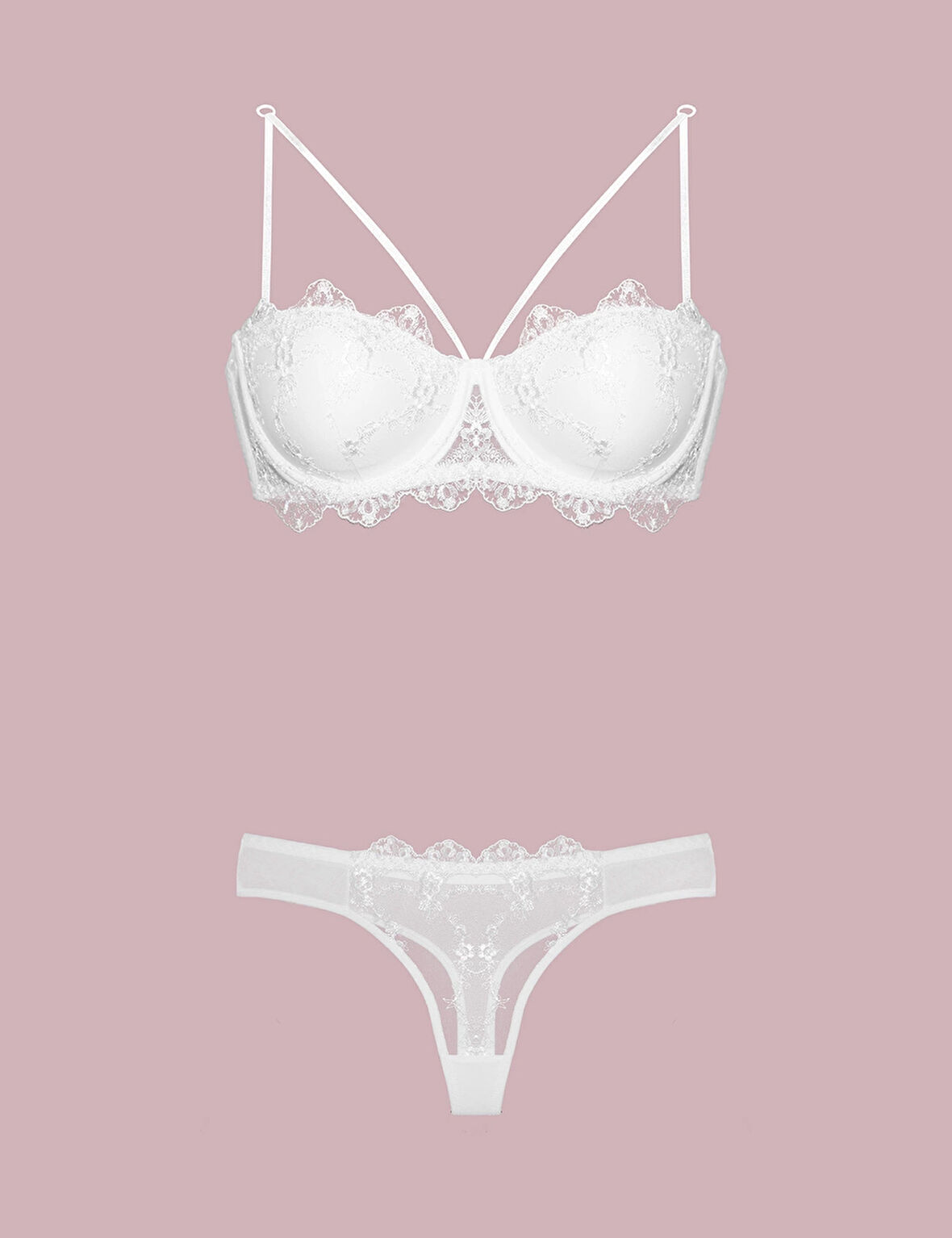 Nurteks 4591 Destekli Dantelli Sütyen Takım