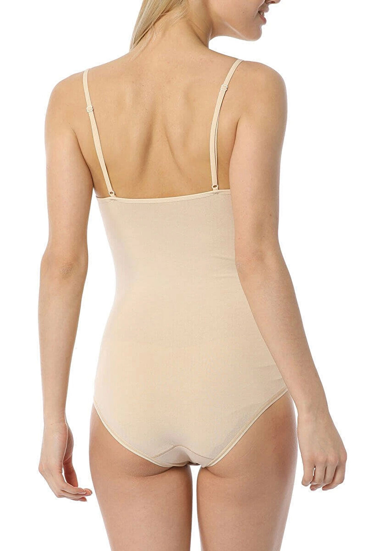  9251 Kadın İnce Askılı Çıtçıtlı Body